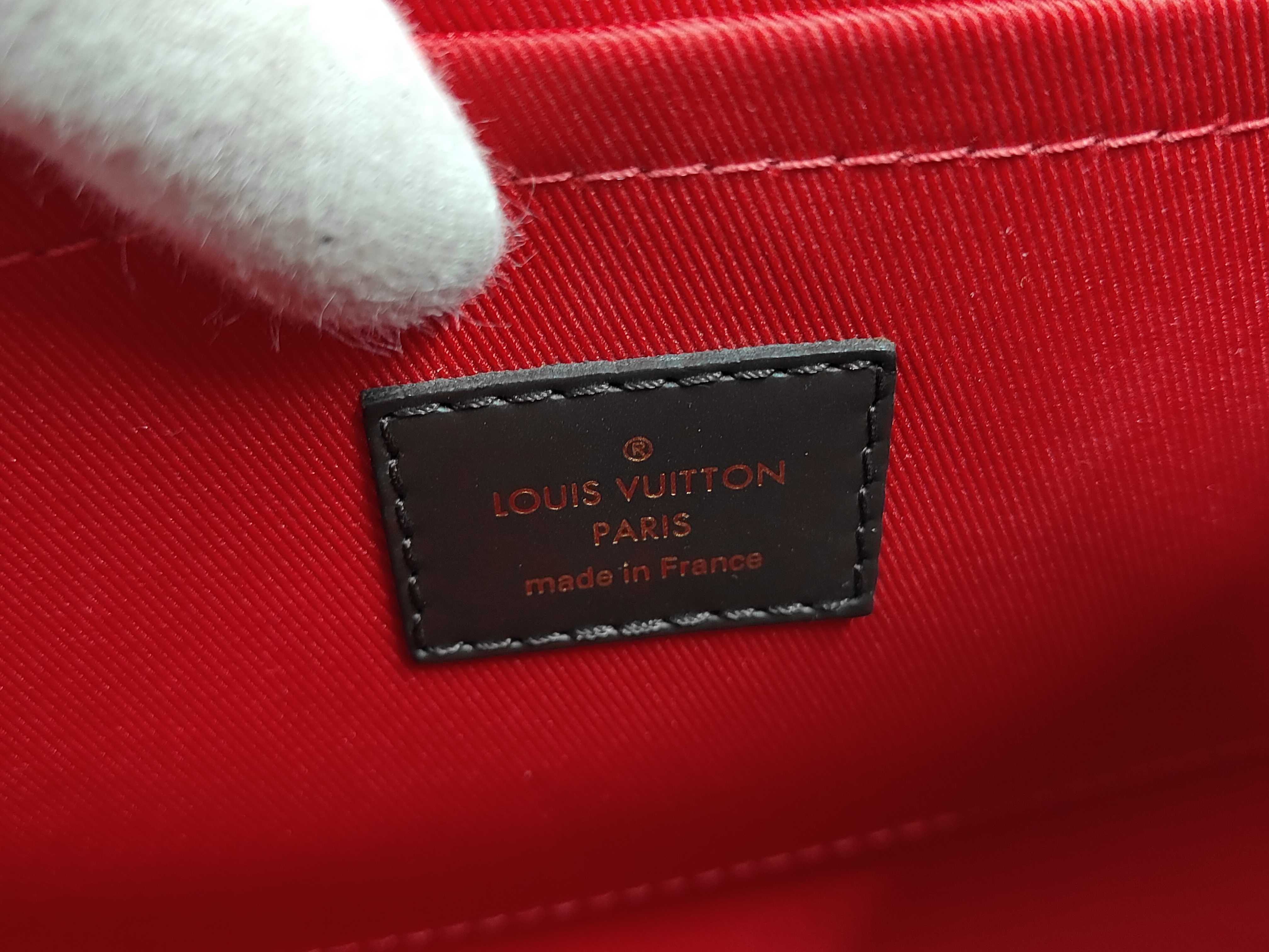 LV Croisette Damier Ebene Coated Canvas x Calf Leather Handbag — view 9