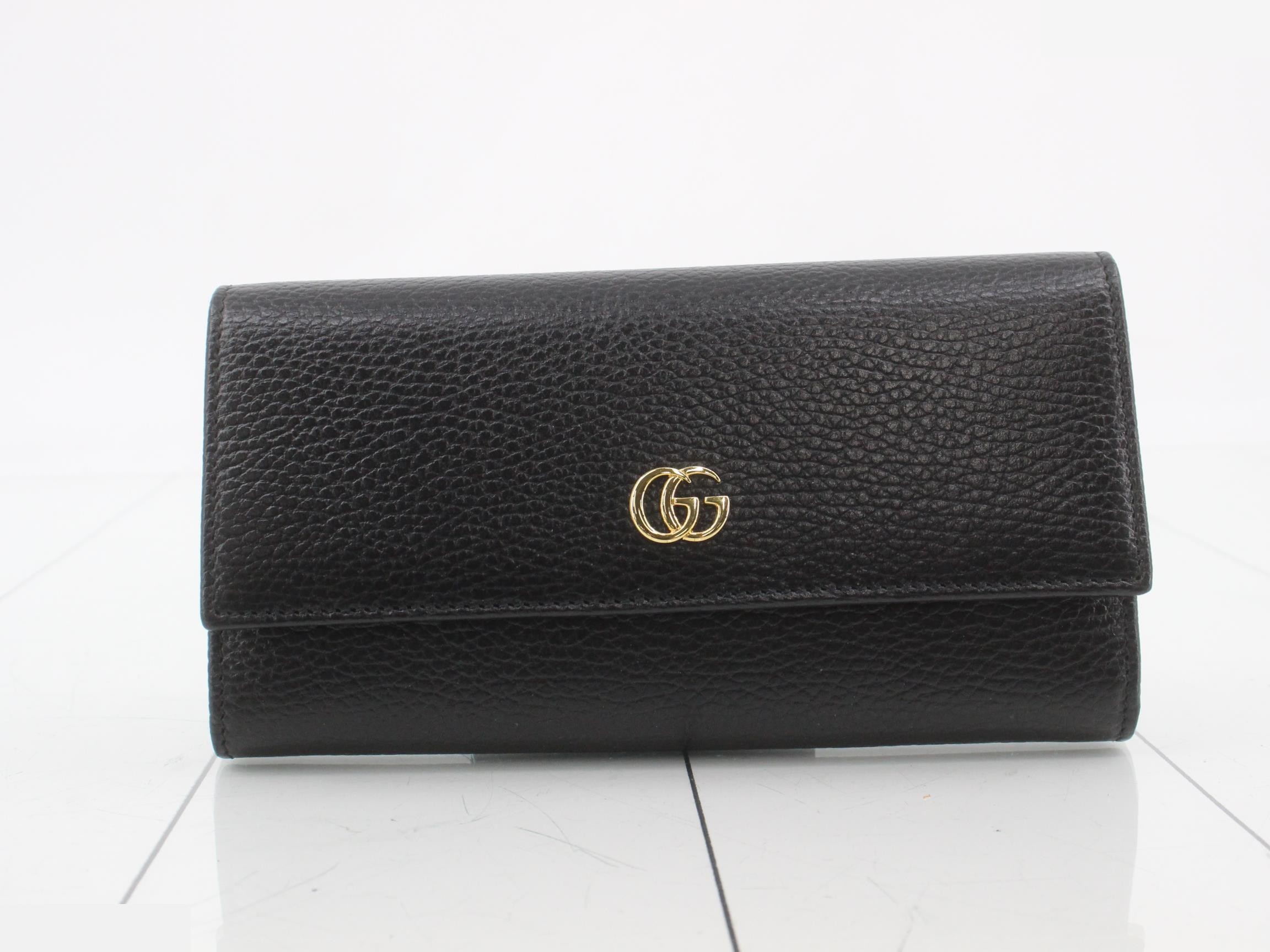 GG Marmont Leather Continental Wallet, Unused