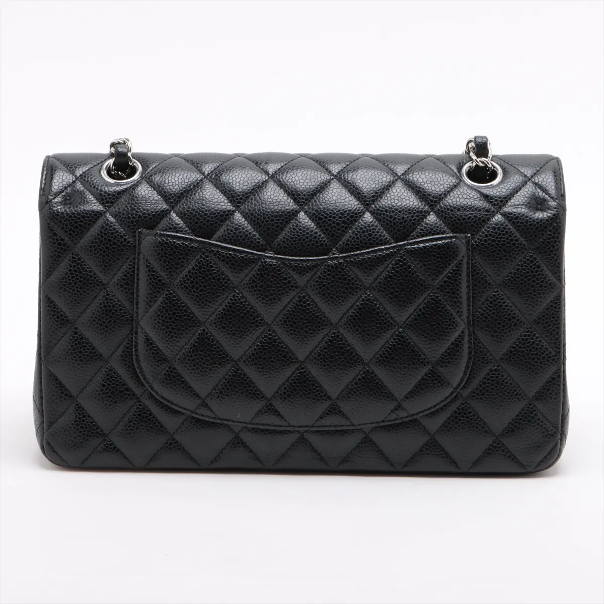 [Individually wrapped] Chanel Matelasse 25 caviar skin double flap double chain bag black silver hardware 31157544 31 series A01112 — view 2
