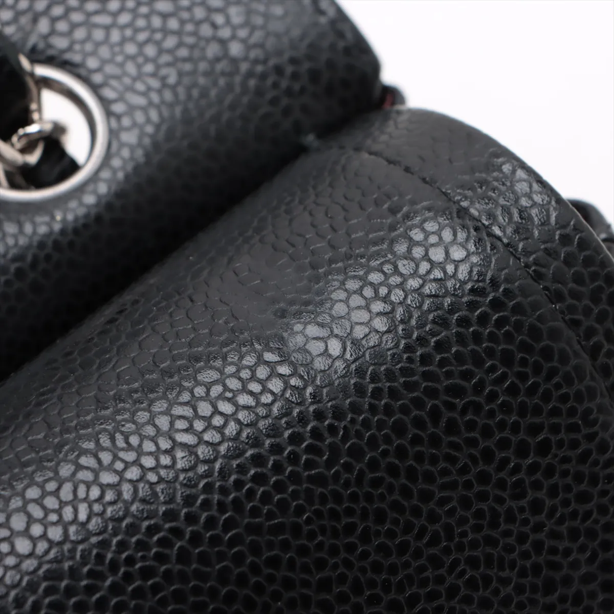 [Individually wrapped] Chanel Matelasse 25 caviar skin double flap double chain bag black silver hardware 31157544 31 series A01112 — view 10