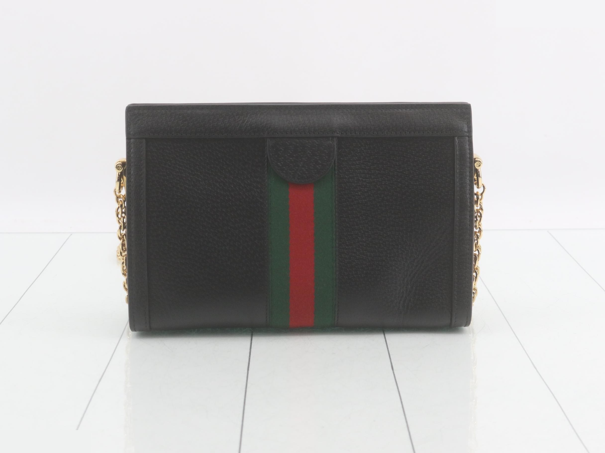 Ophidia Leather Chain Shoulder Bag — view 2