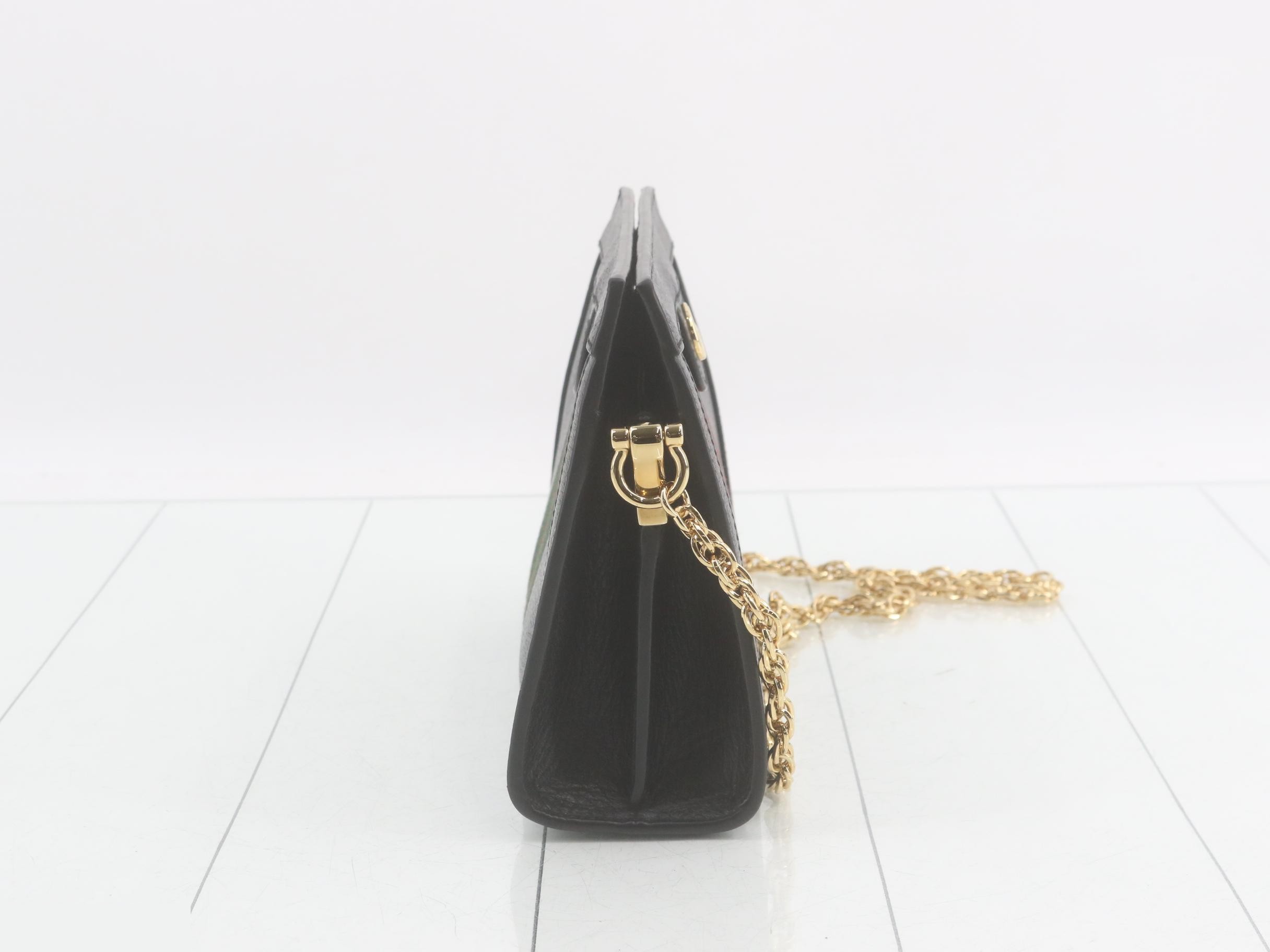 Ophidia Leather Chain Shoulder Bag — view 4
