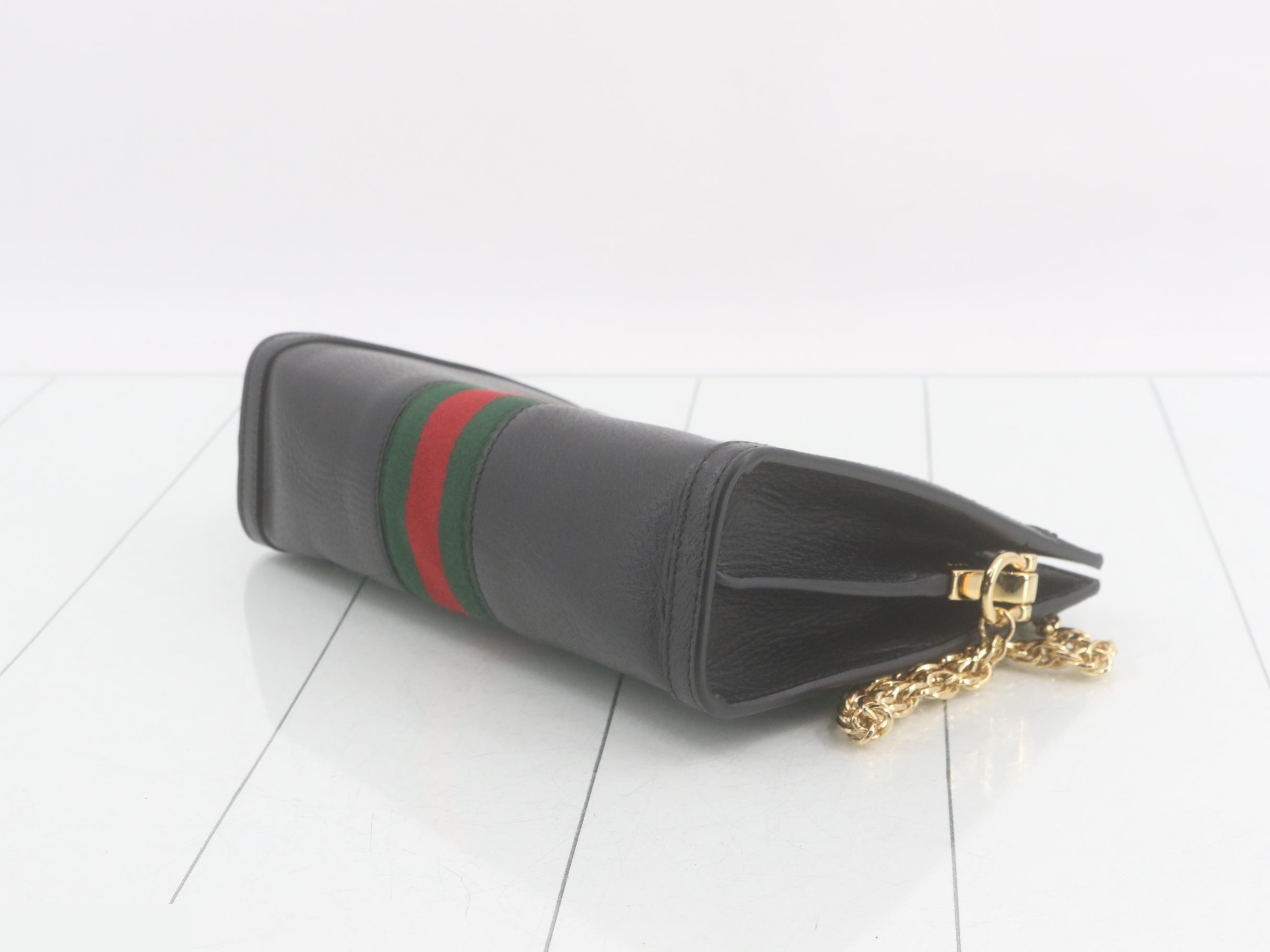 Ophidia Leather Chain Shoulder Bag — view 6