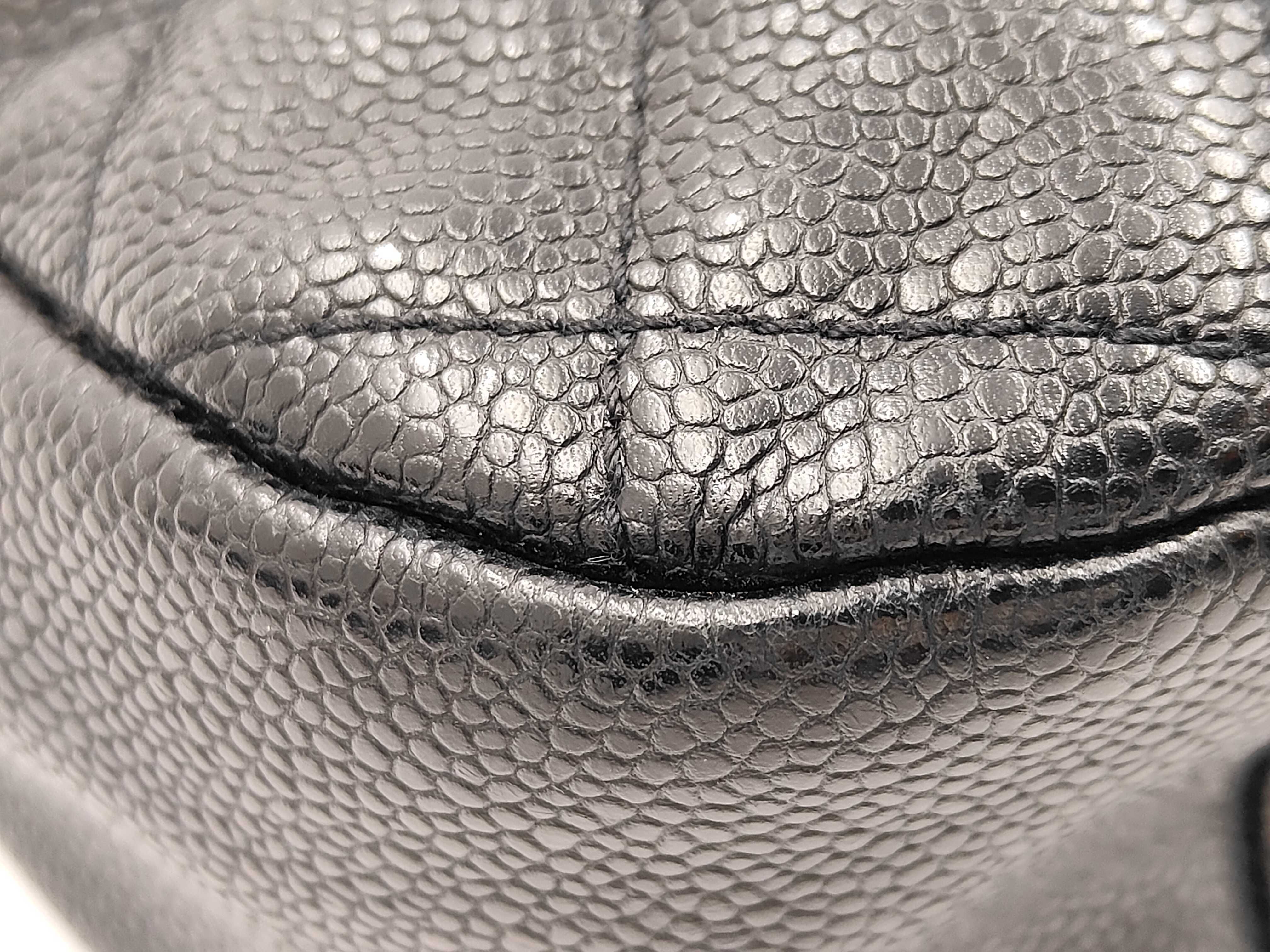 Caviar Skin Chain Shoulder Bag with Coco Mark Sticker — view 7