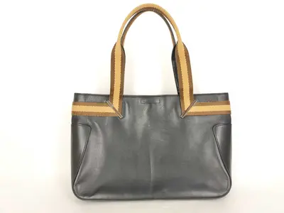 Tote Bag, Gucci Tote Bag, Handbag, Leather, Logo, Sherry Line, Black Tote Bag
