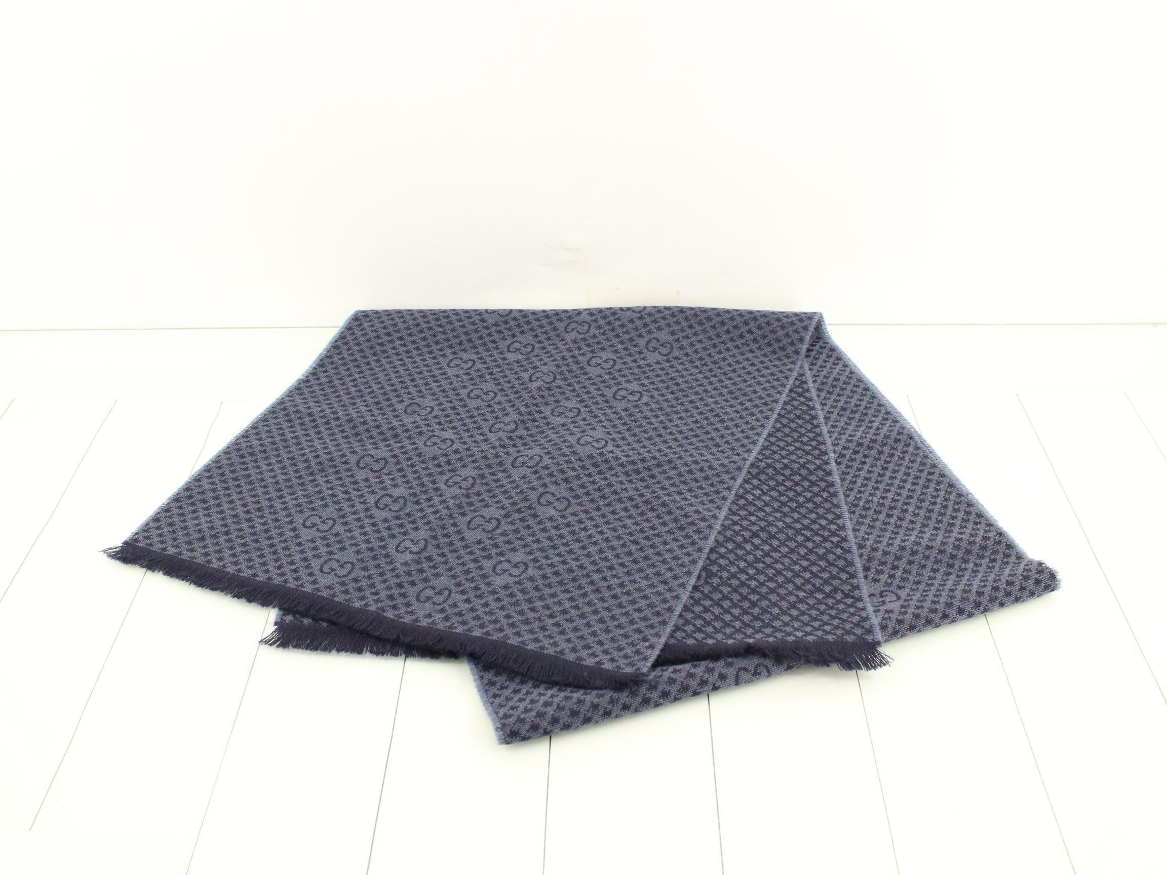 Tag attached, GG pattern scarf — view 2