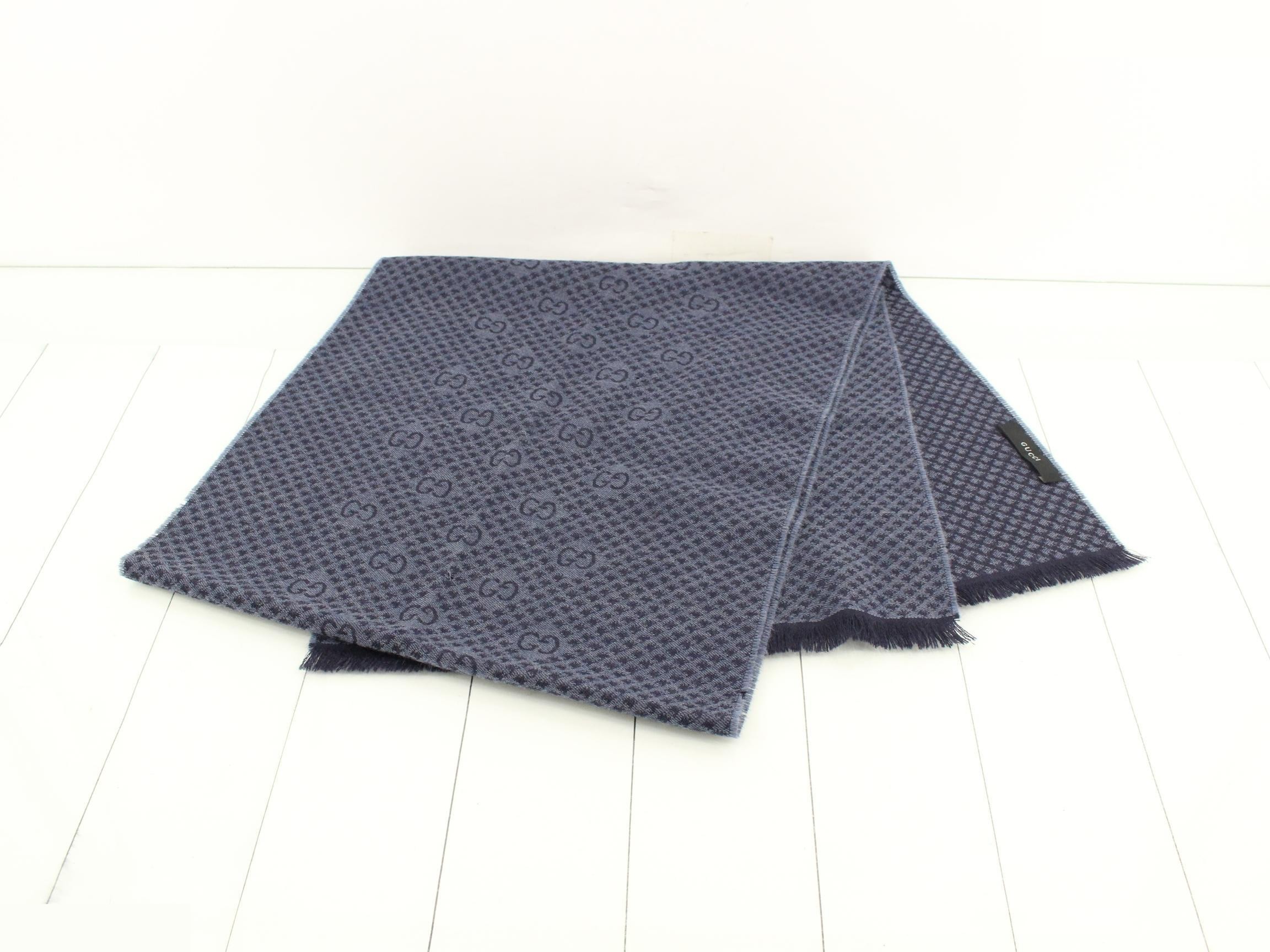 Tag attached, GG pattern scarf — view 3