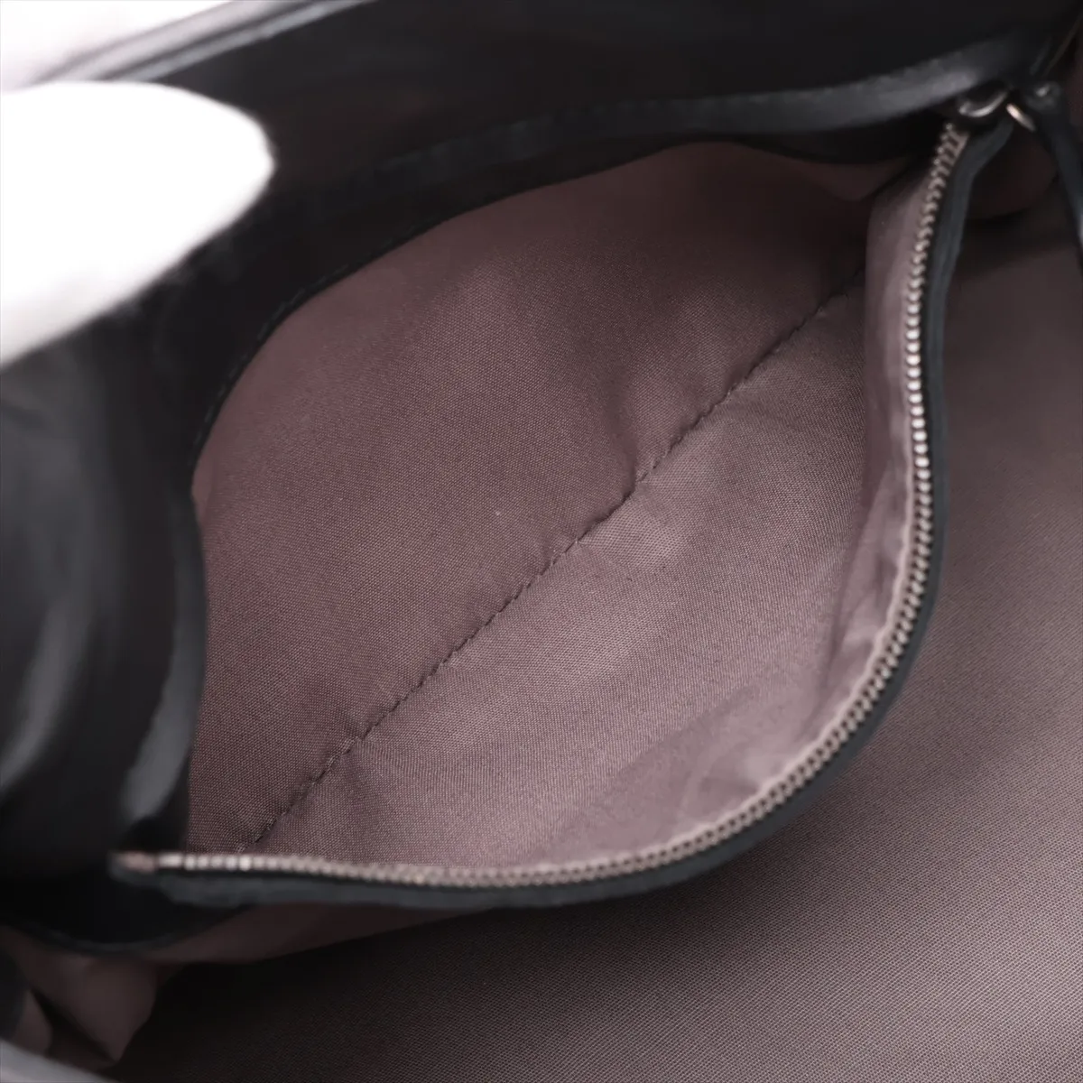 Intrecciato Leather 2-Way Handbag, Black — view 10