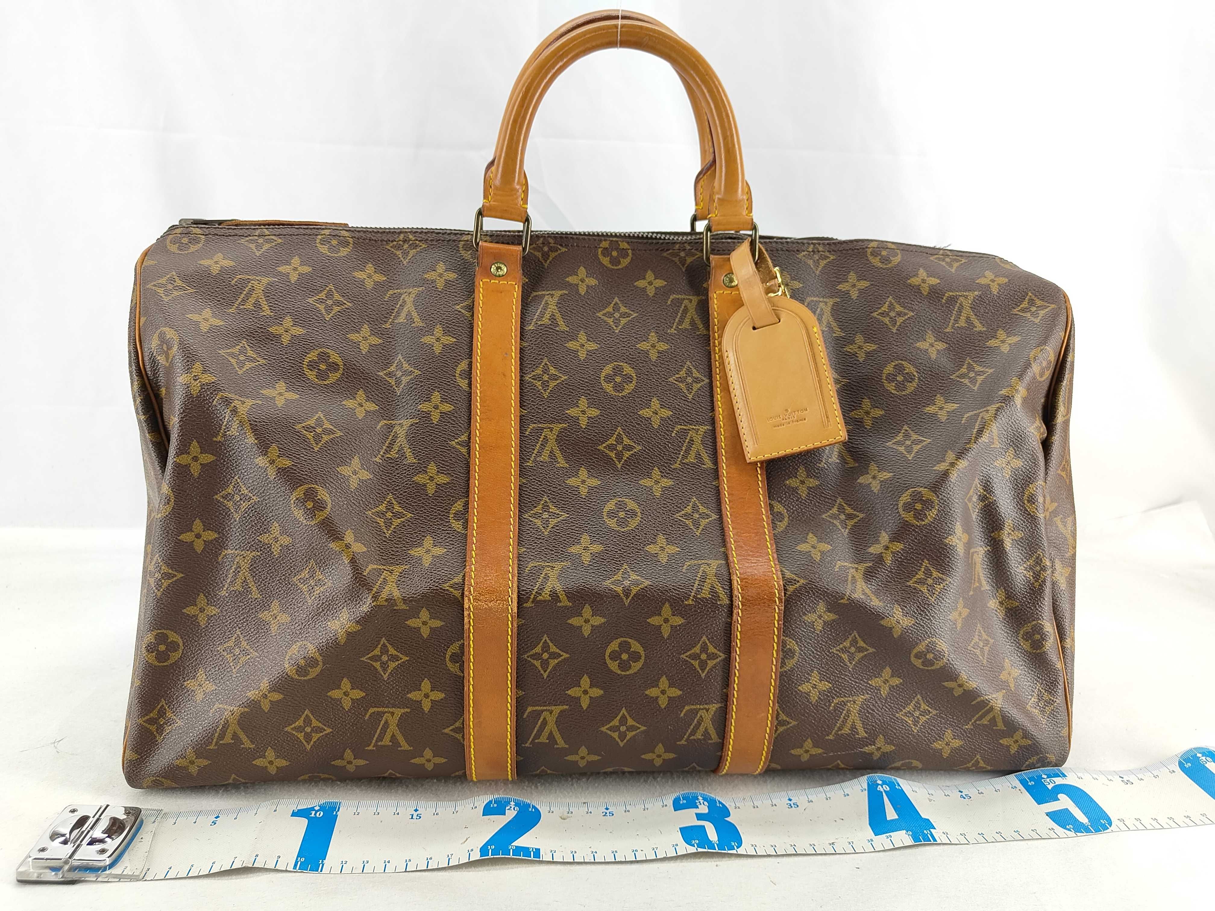 Monogram Vuitton M41426 Keepall 50 Boston Bag Monogram Canvas Brown Boston Bag — view 2