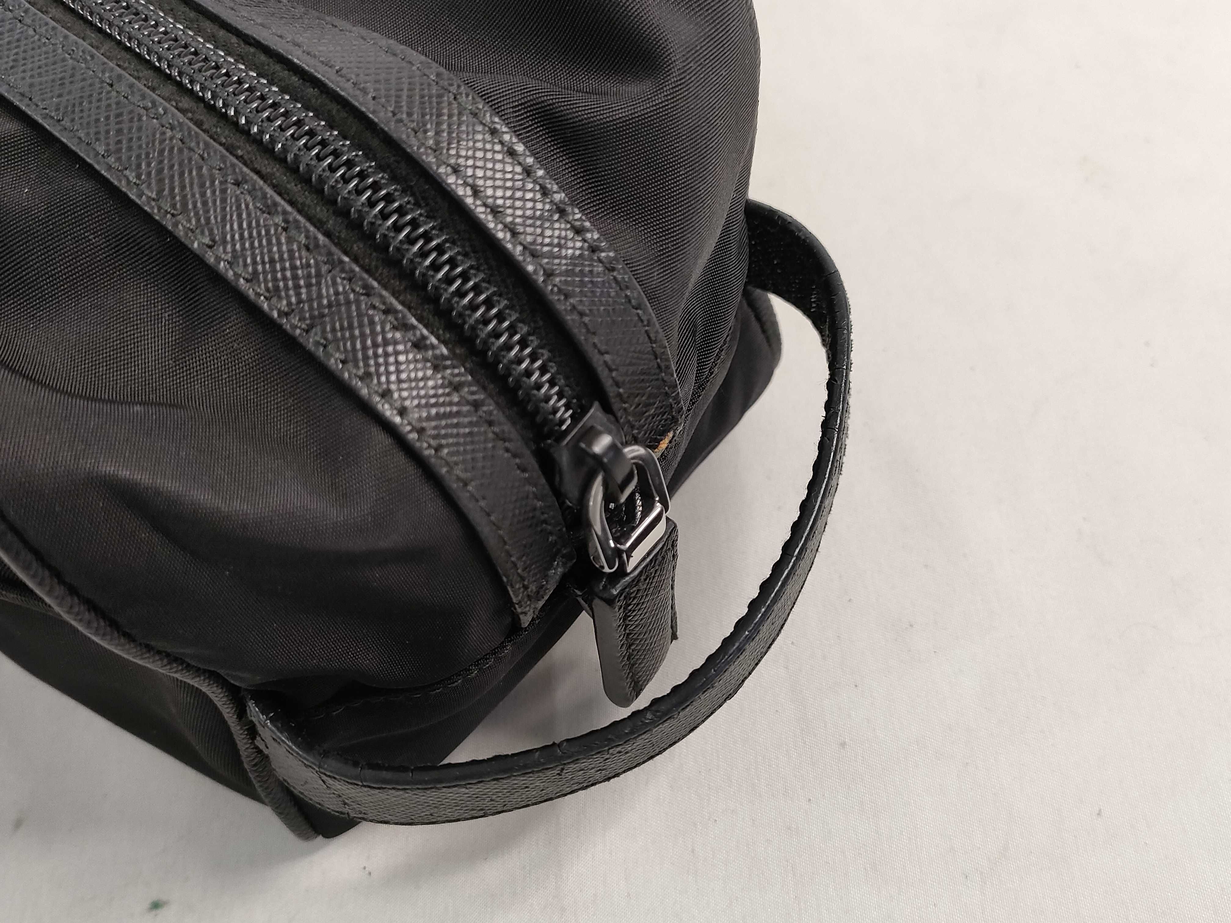 Saffiano RE-NYLON Travel Pouch Black Pouch — view 3
