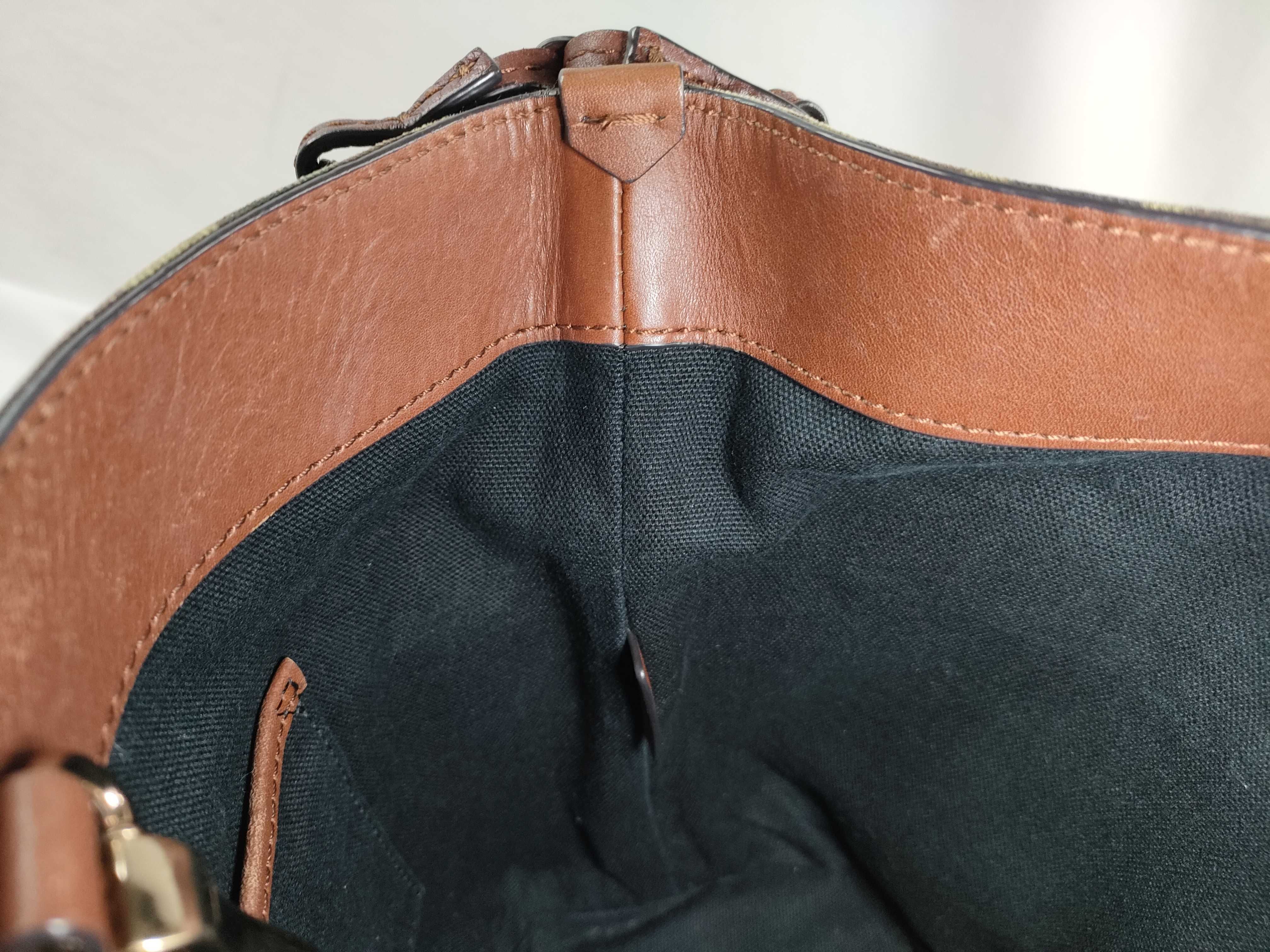 Check Shoulder Drawstring Bag — view 9