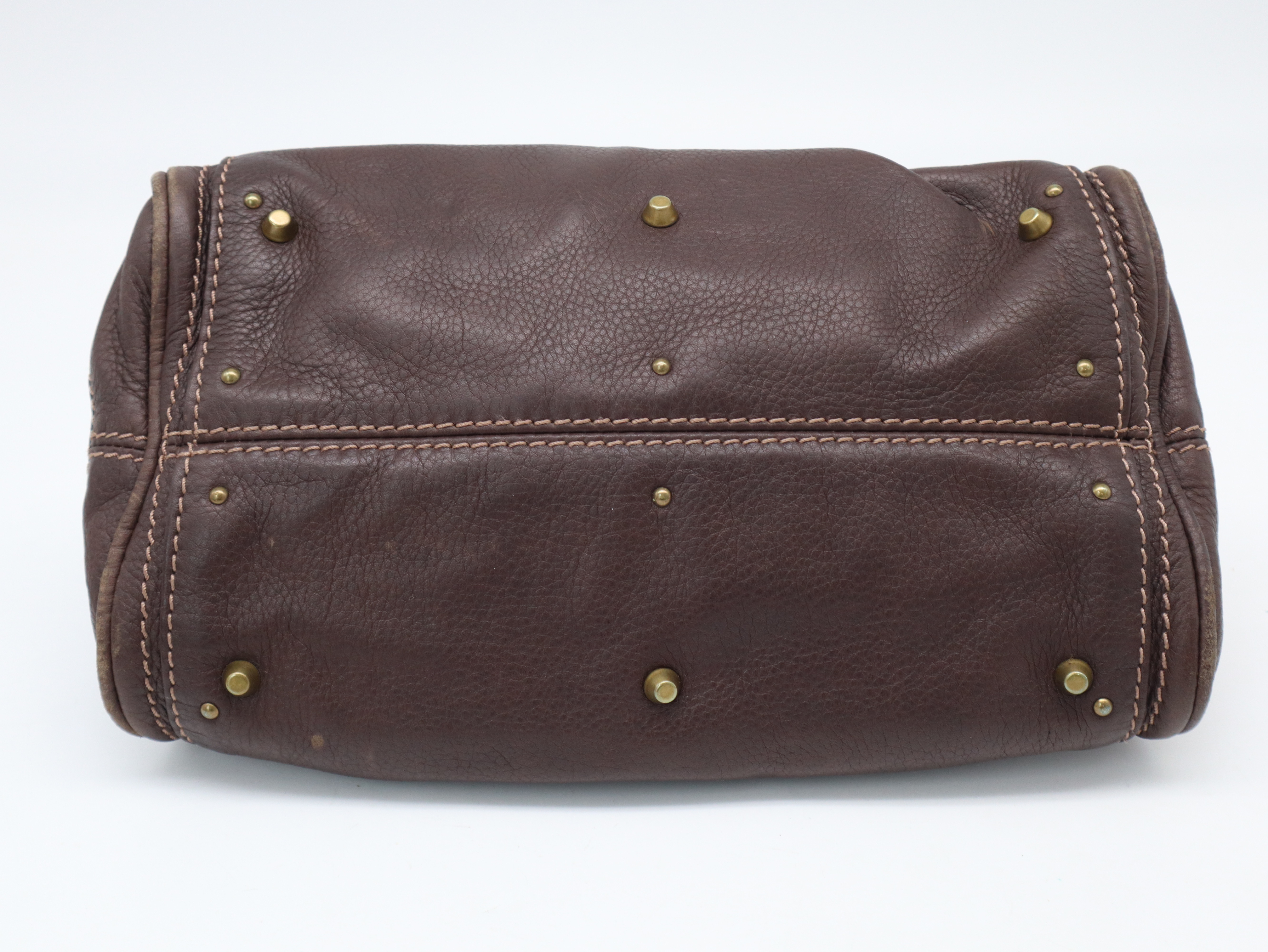 Leather Paddington Bag Mini Brown Gold Hardware with Dust Bag (Handbag) — view 5