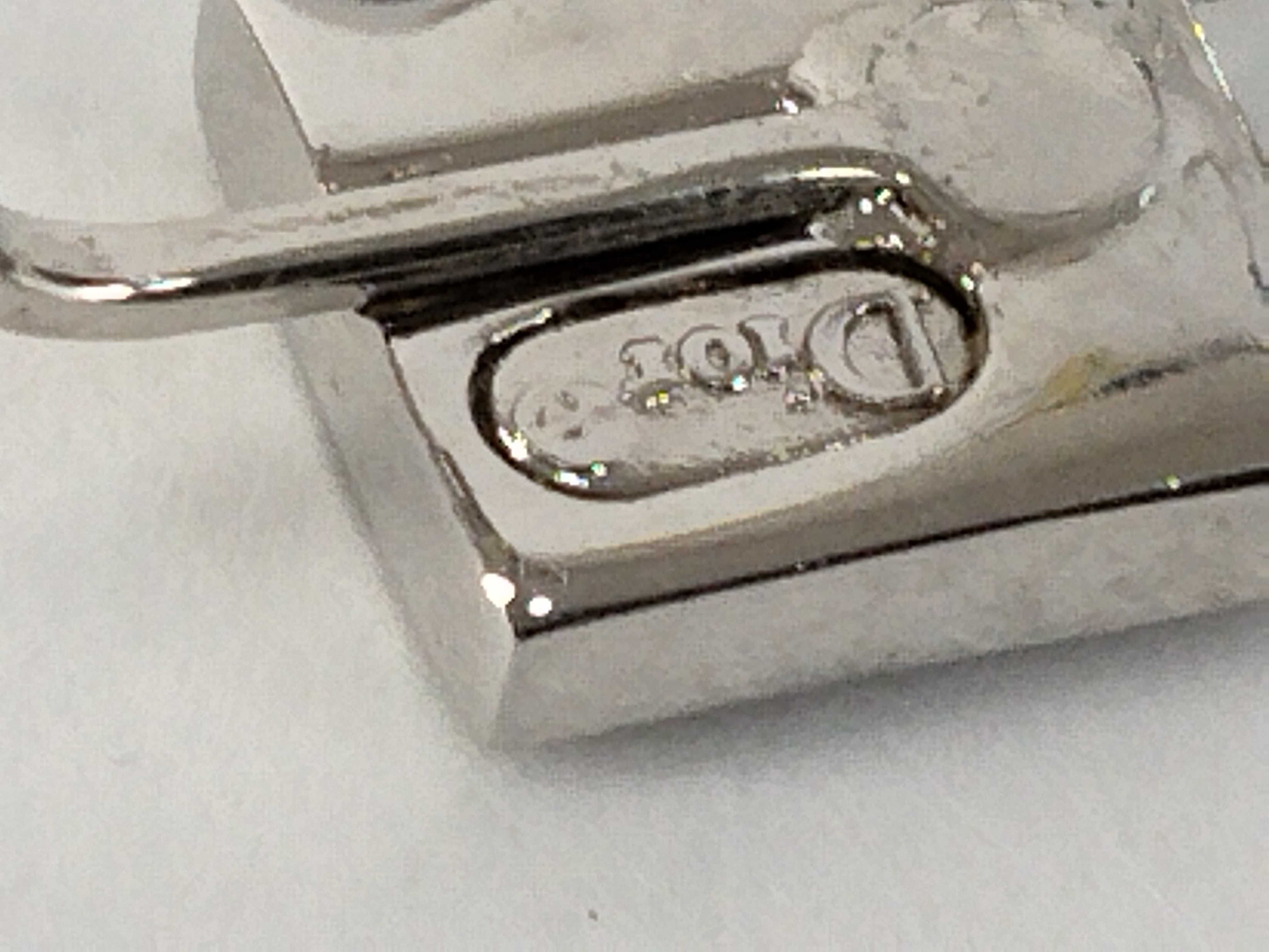 logo padlock silver earrings — view 7