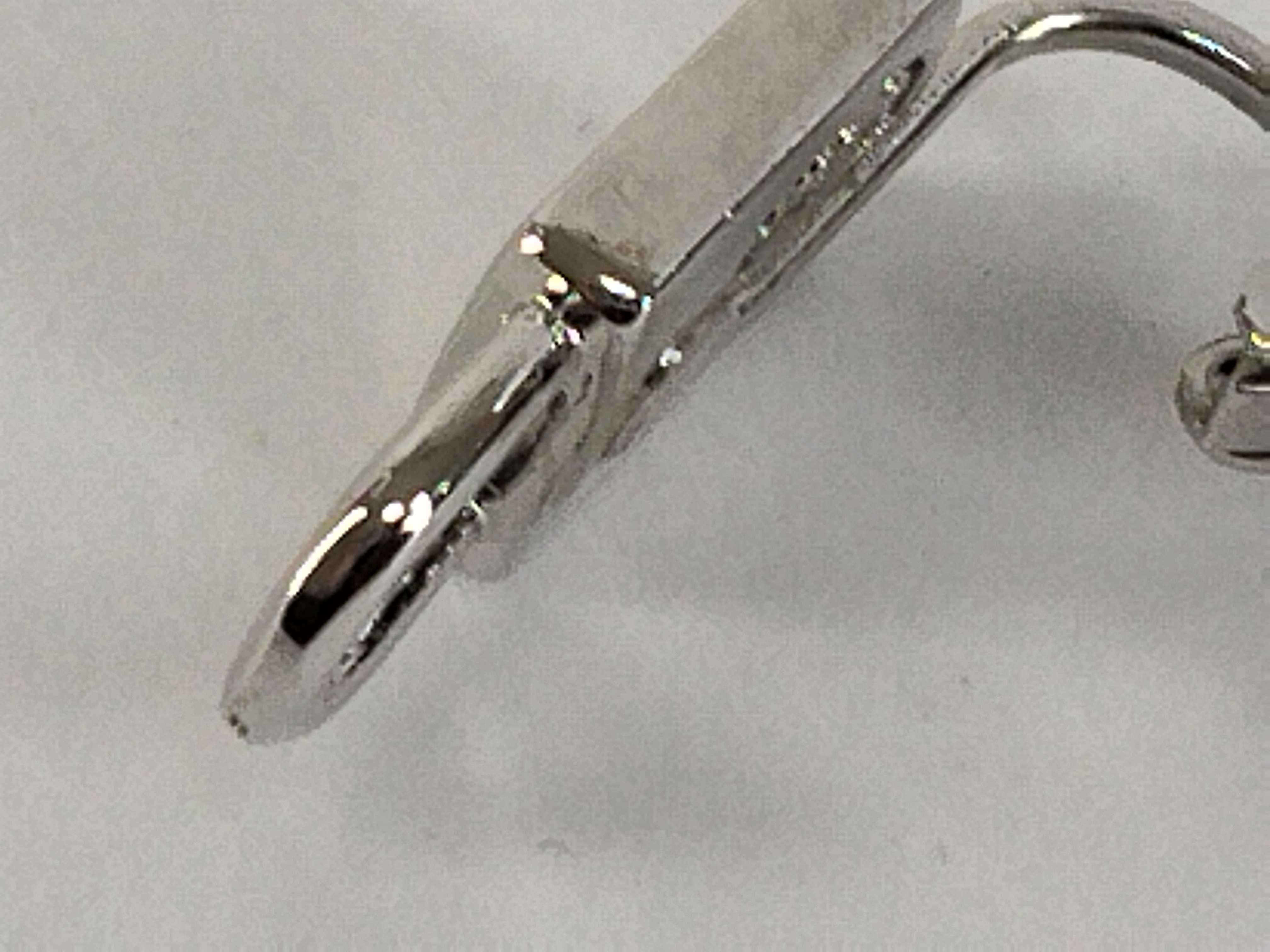 logo padlock silver earrings — view 9