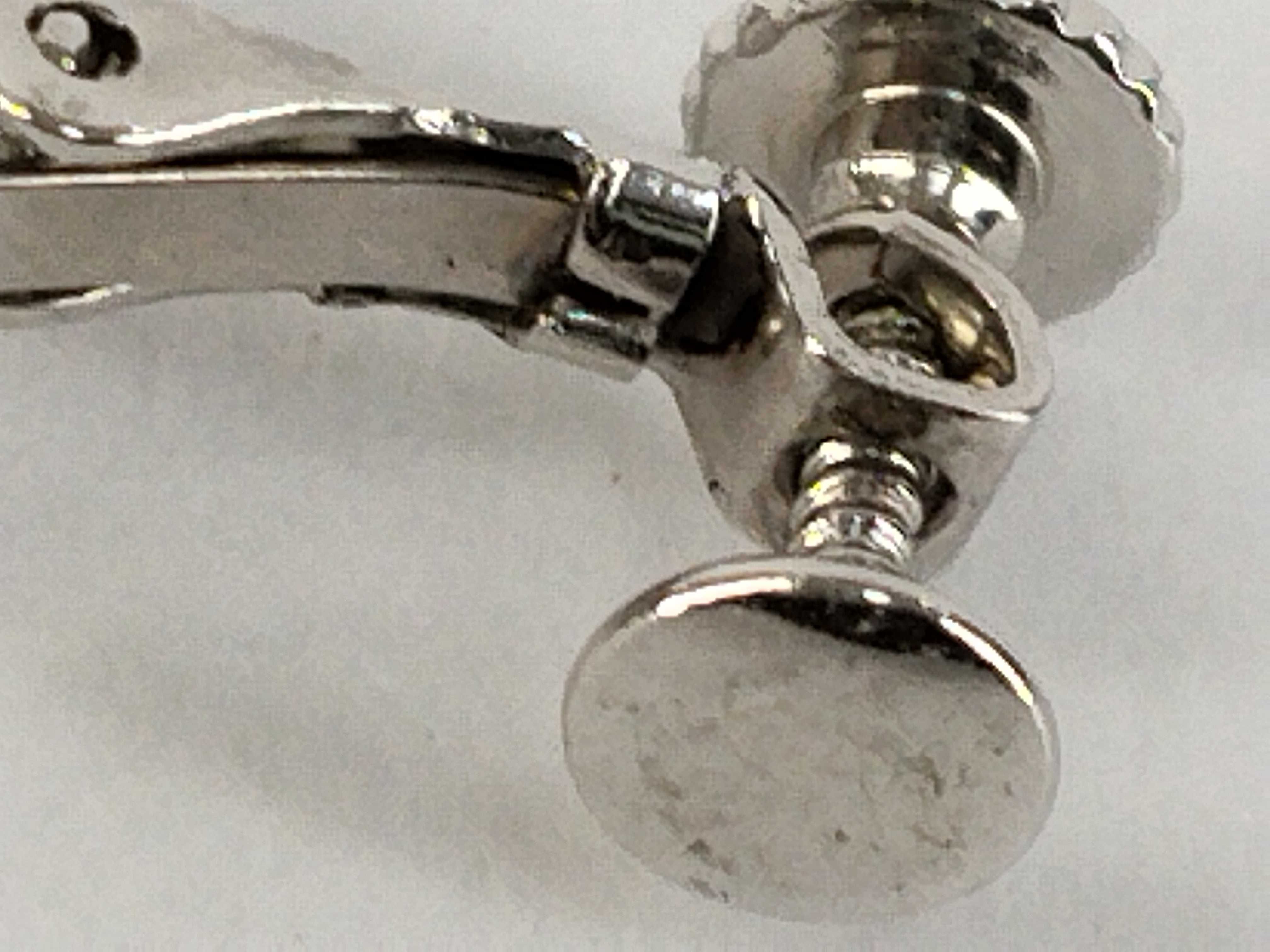logo padlock silver earrings — view 10