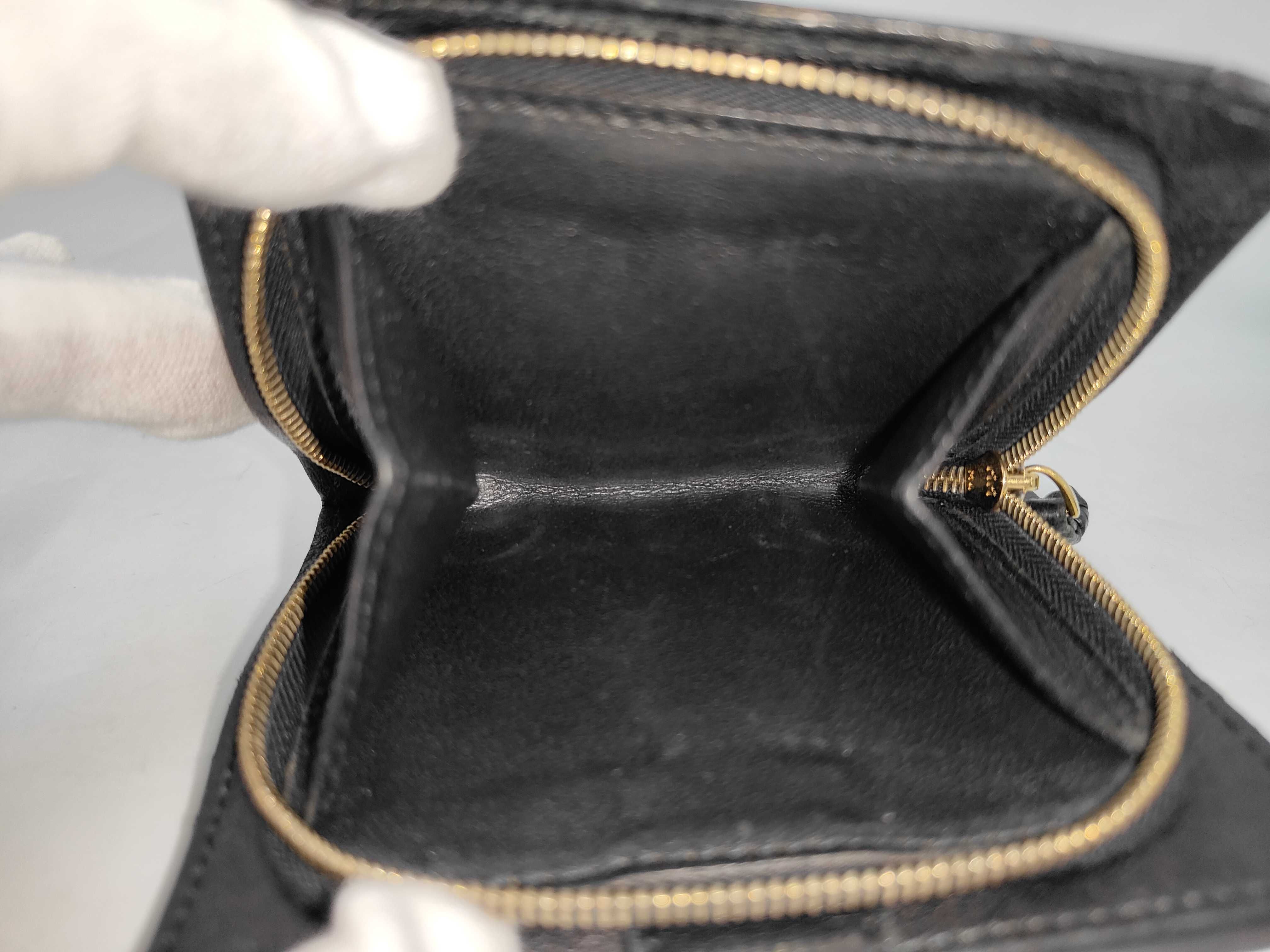 Folding Wallet Intrecciato Leather Black Wallet — view 8