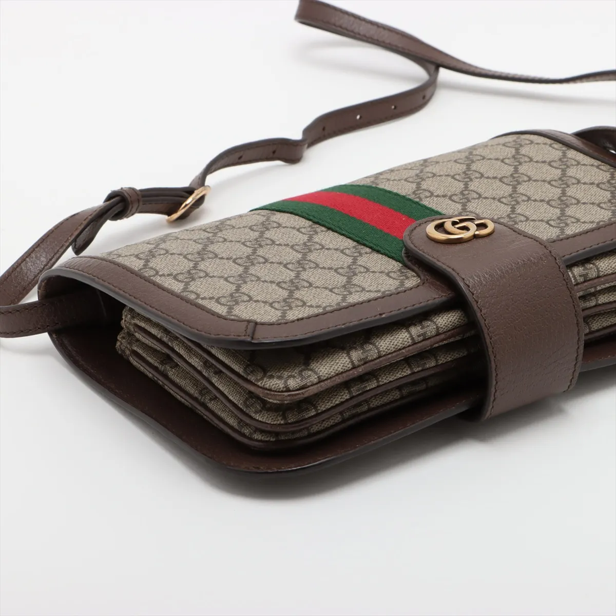 GG Supreme PVC x Leather Shoulder Bag Brown 548304 — view 4