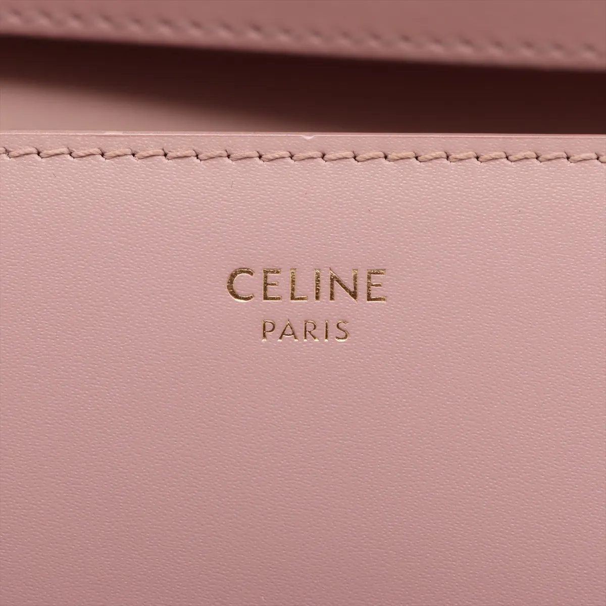 Triomphe Leather Chain Shoulder Bag Pink — view 8