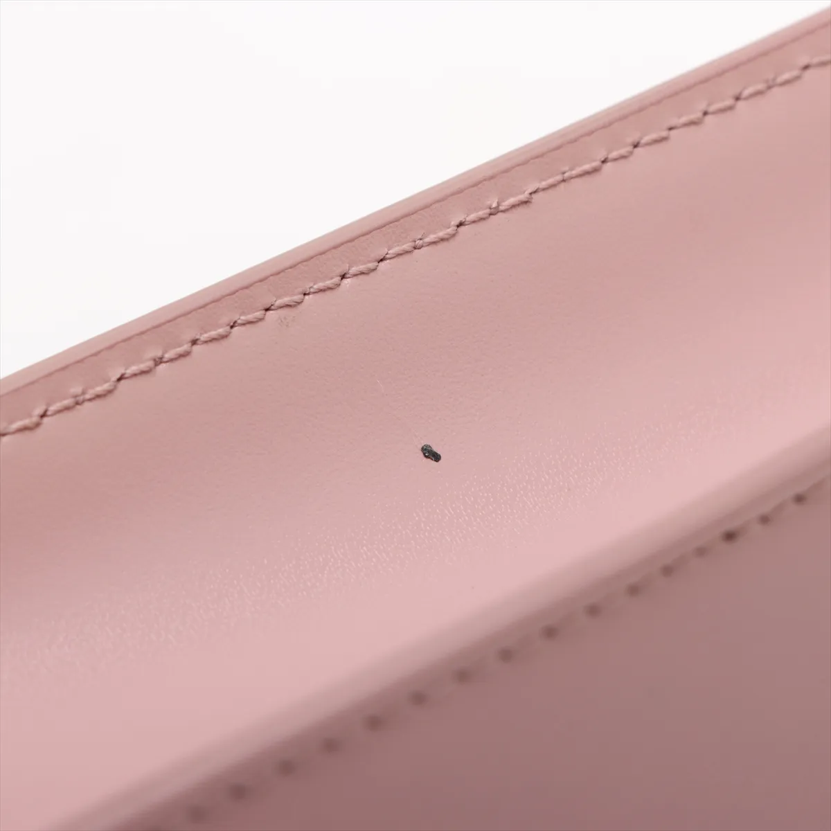 Triomphe Leather Chain Shoulder Bag Pink — view 9