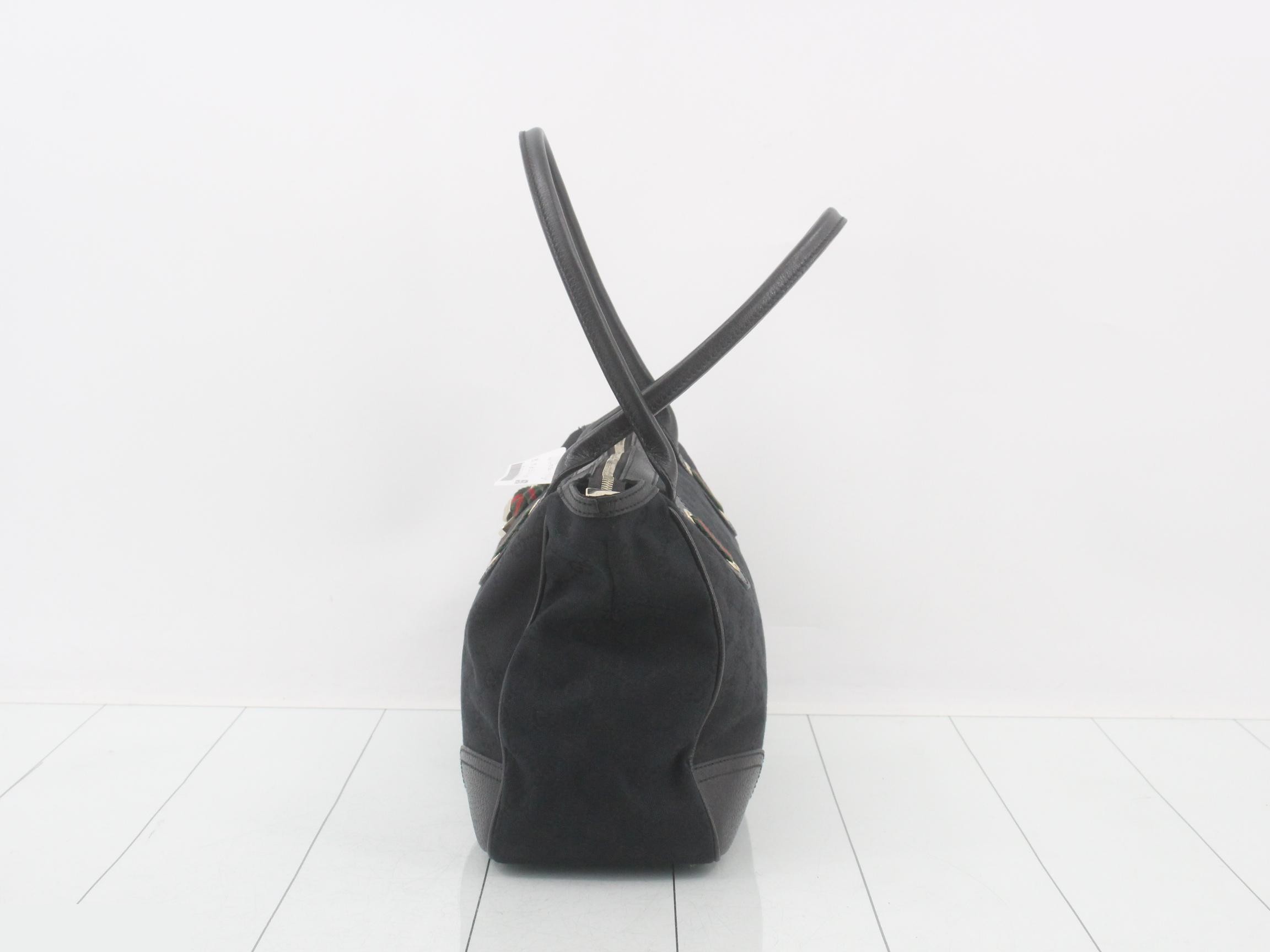 Princy GG Canvas x Leather 177052 Black Tote Bag — view 3
