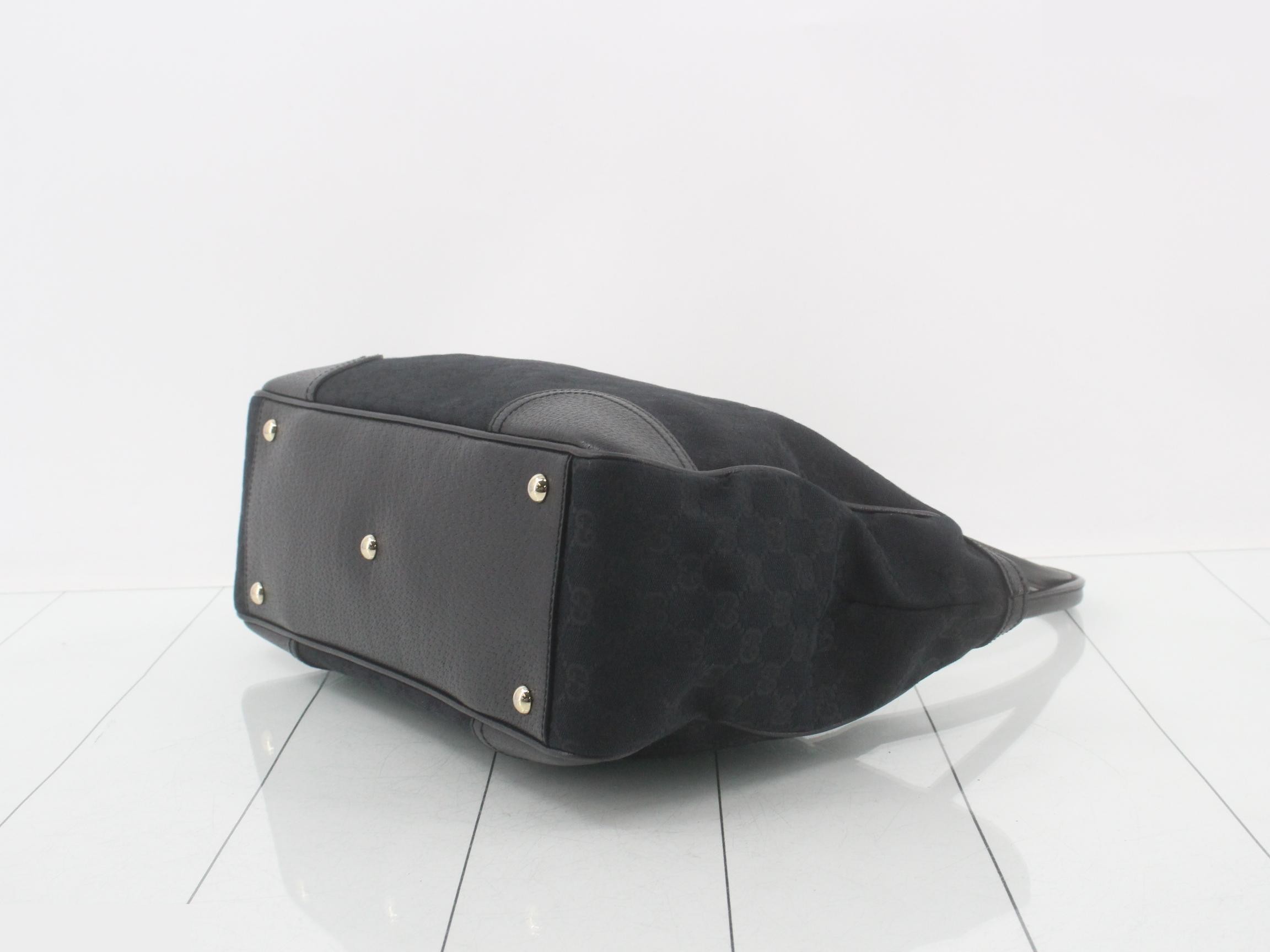 Princy GG Canvas x Leather 177052 Black Tote Bag — view 6