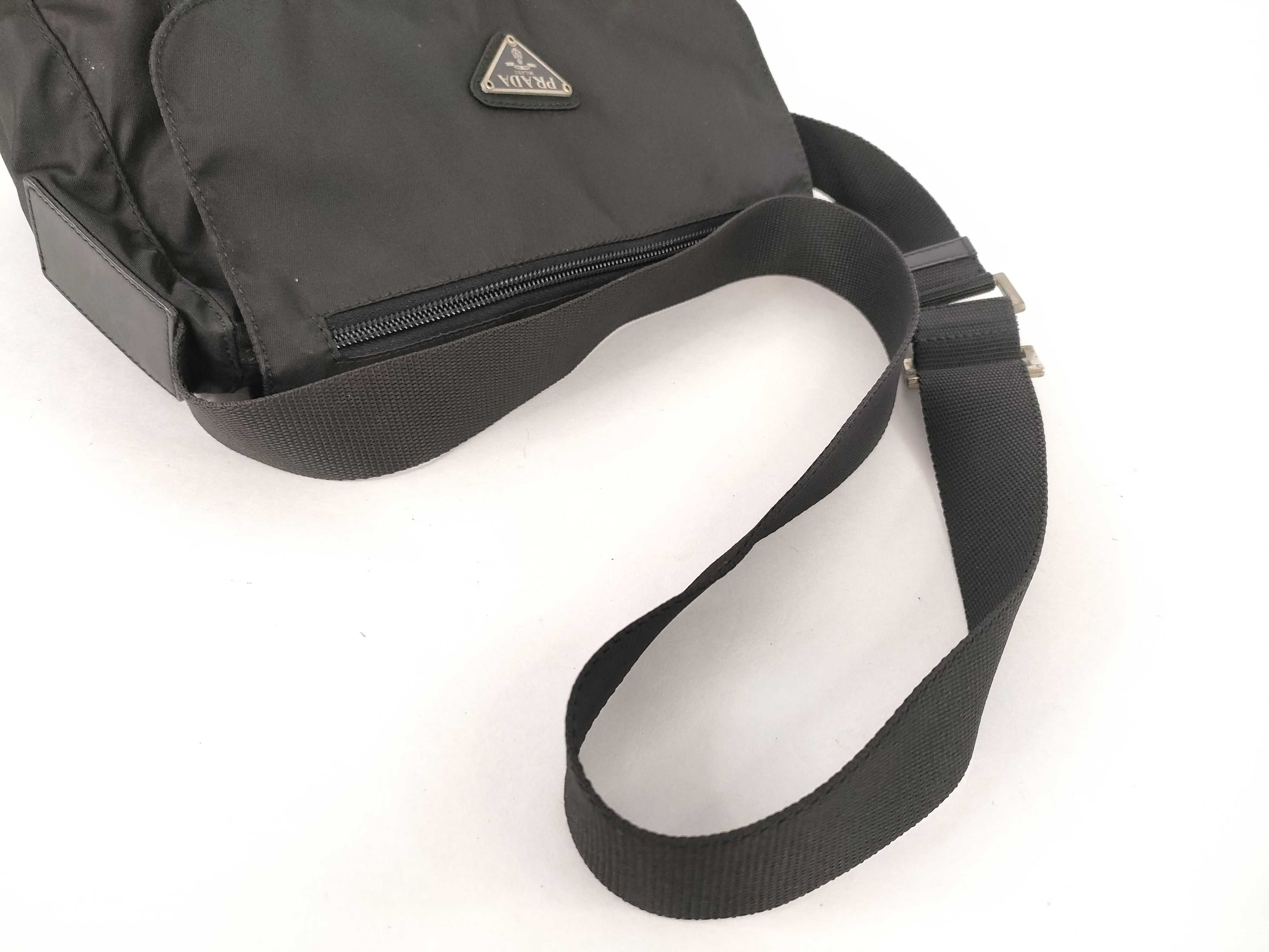 Nylon Prada Shoulder Bag Messenger Nylon Triangle Logo Shoulder Bag — view 3