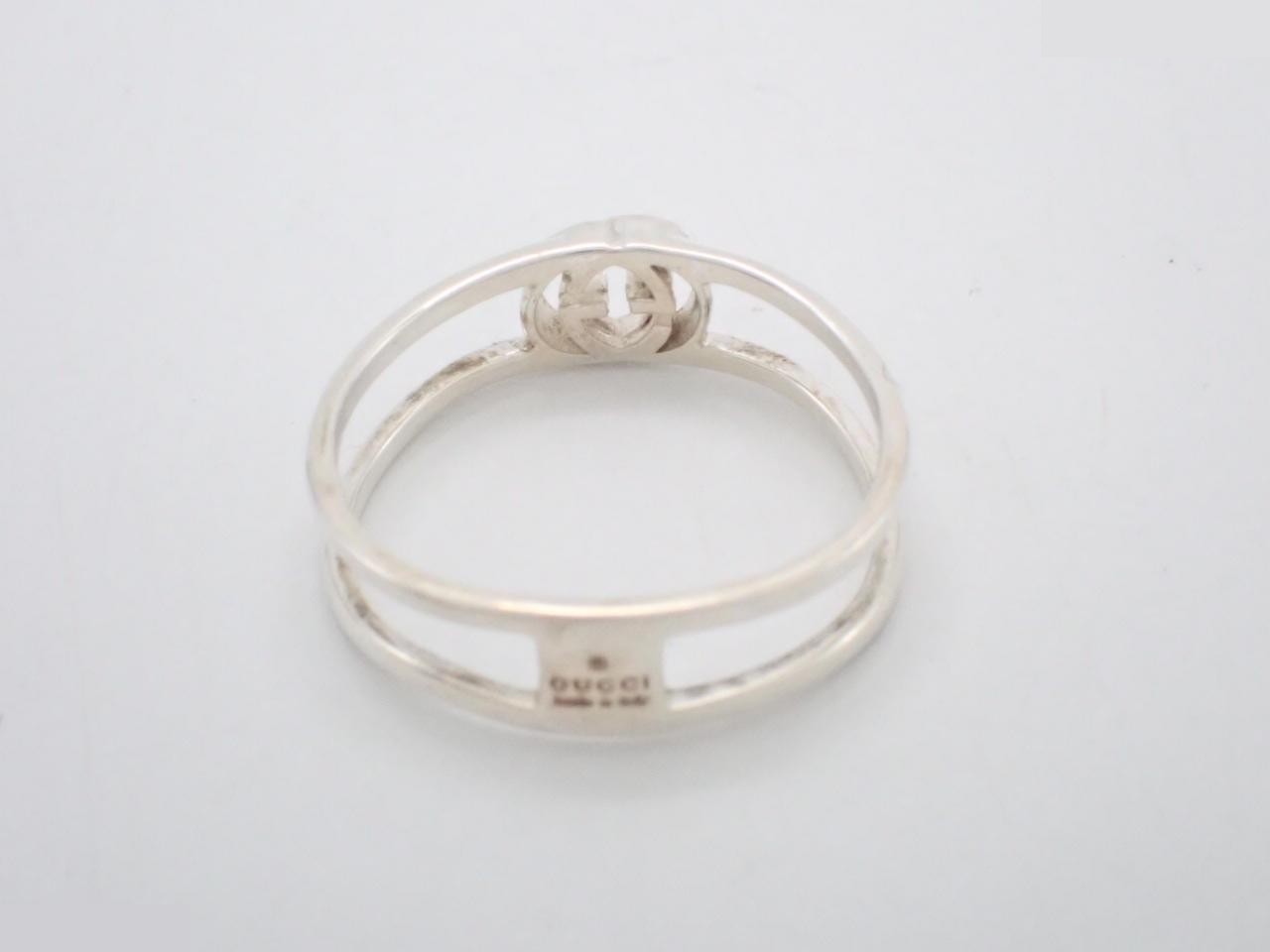 Interlocking Ring, 925 Sterling Silver, 2.4g, Stamped #21, Actual Size #19 — view 2