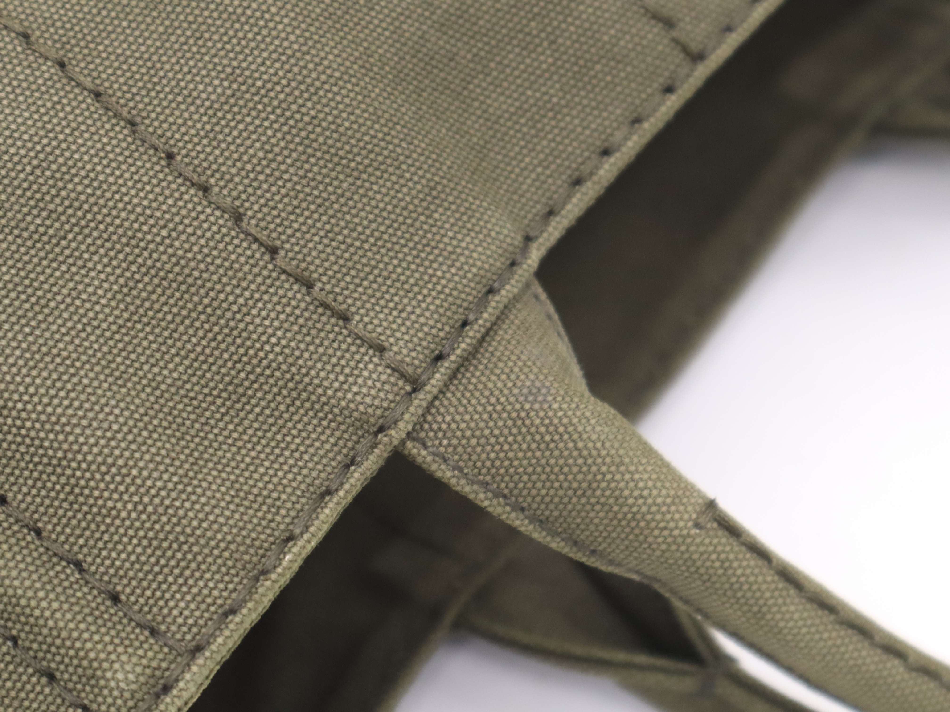 Canvas Canapa Mini Tote Bag, Khaki, Gold Hardware Tote Bag — view 7