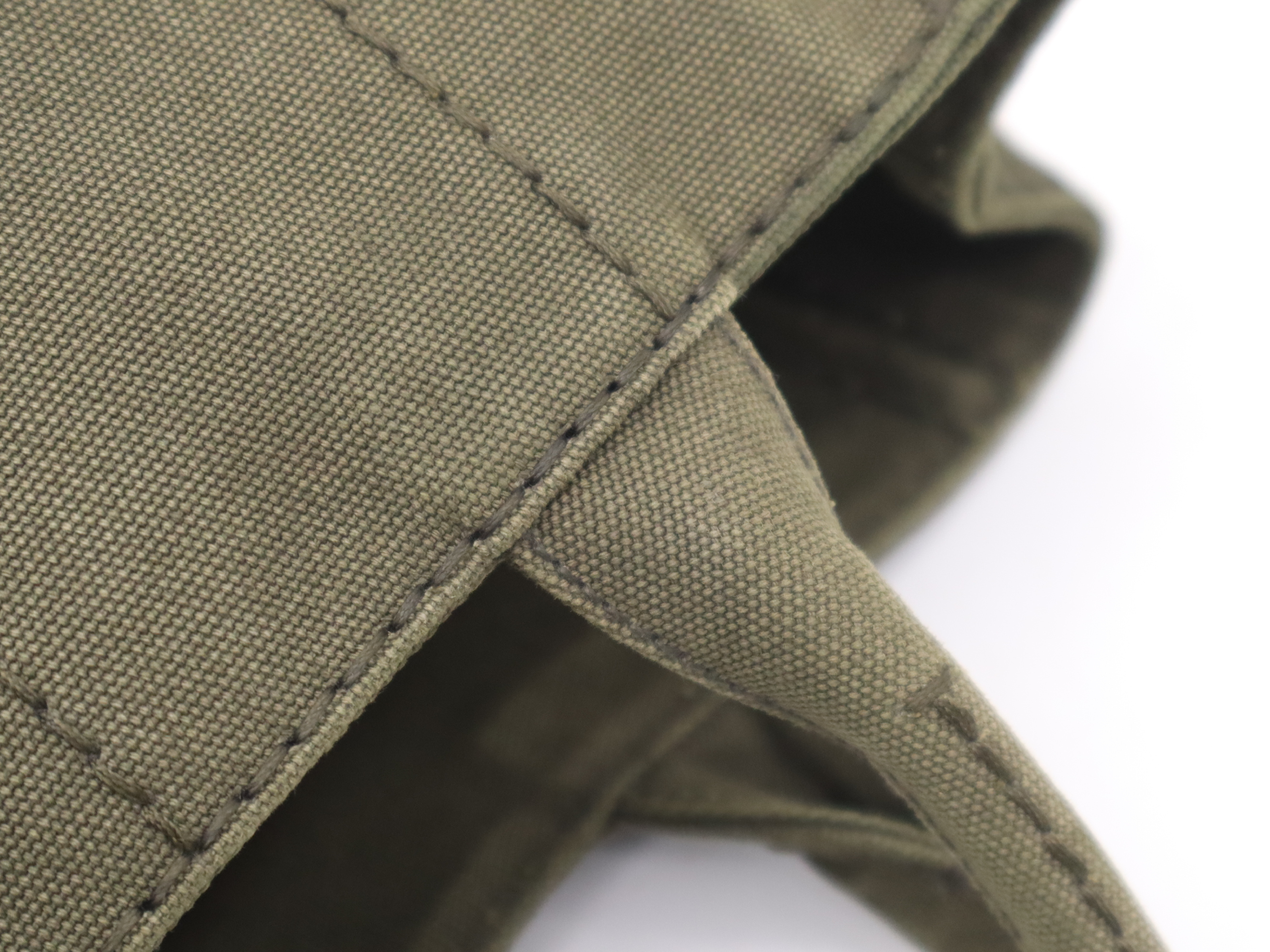 Canvas Canapa Mini Tote Bag, Khaki, Gold Hardware Tote Bag — view 8
