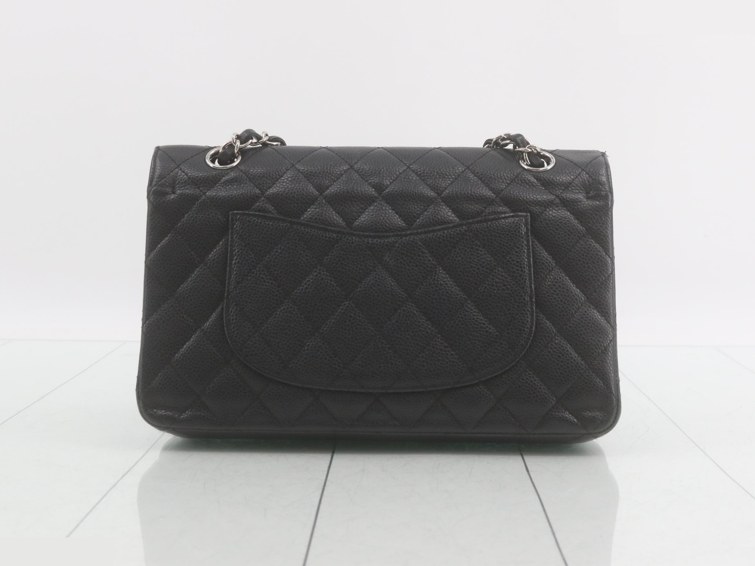 Matelassé Chain Shoulder Bag, Caviar Leather — view 2