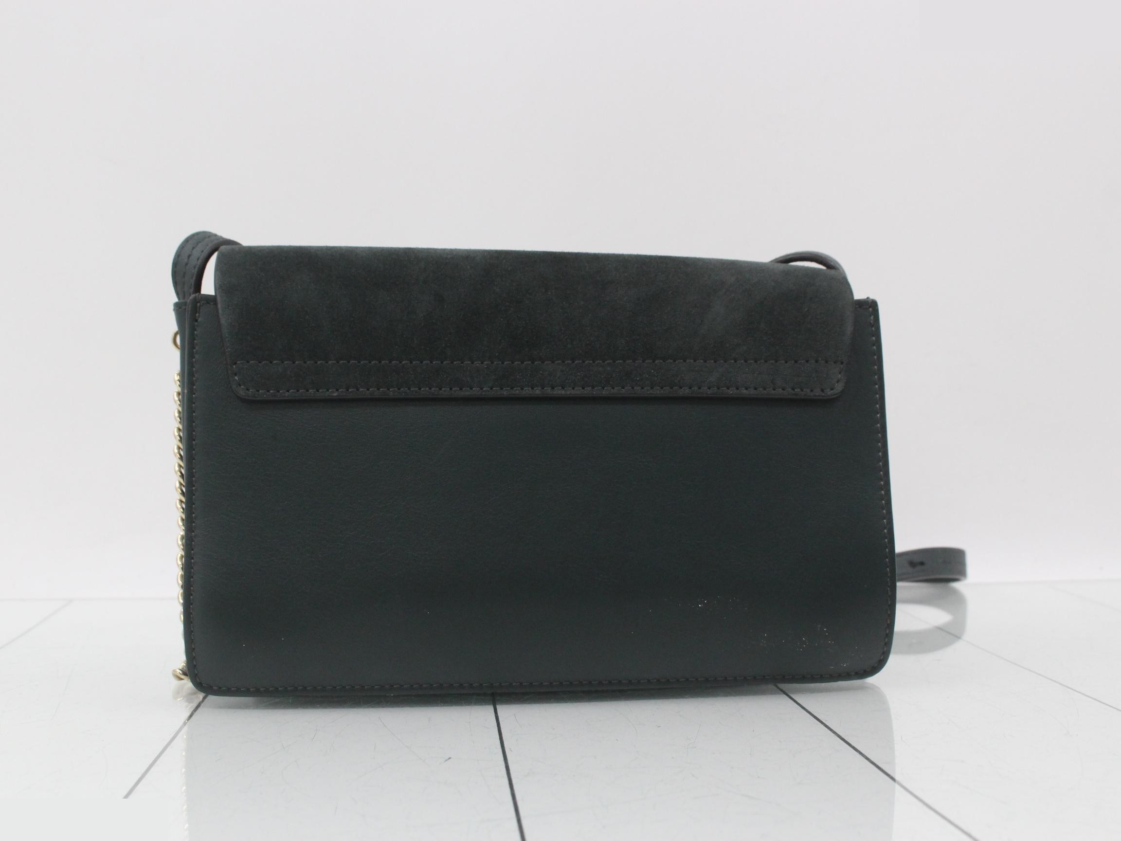 Faye Shoulder Bag, Suede, Green — view 2