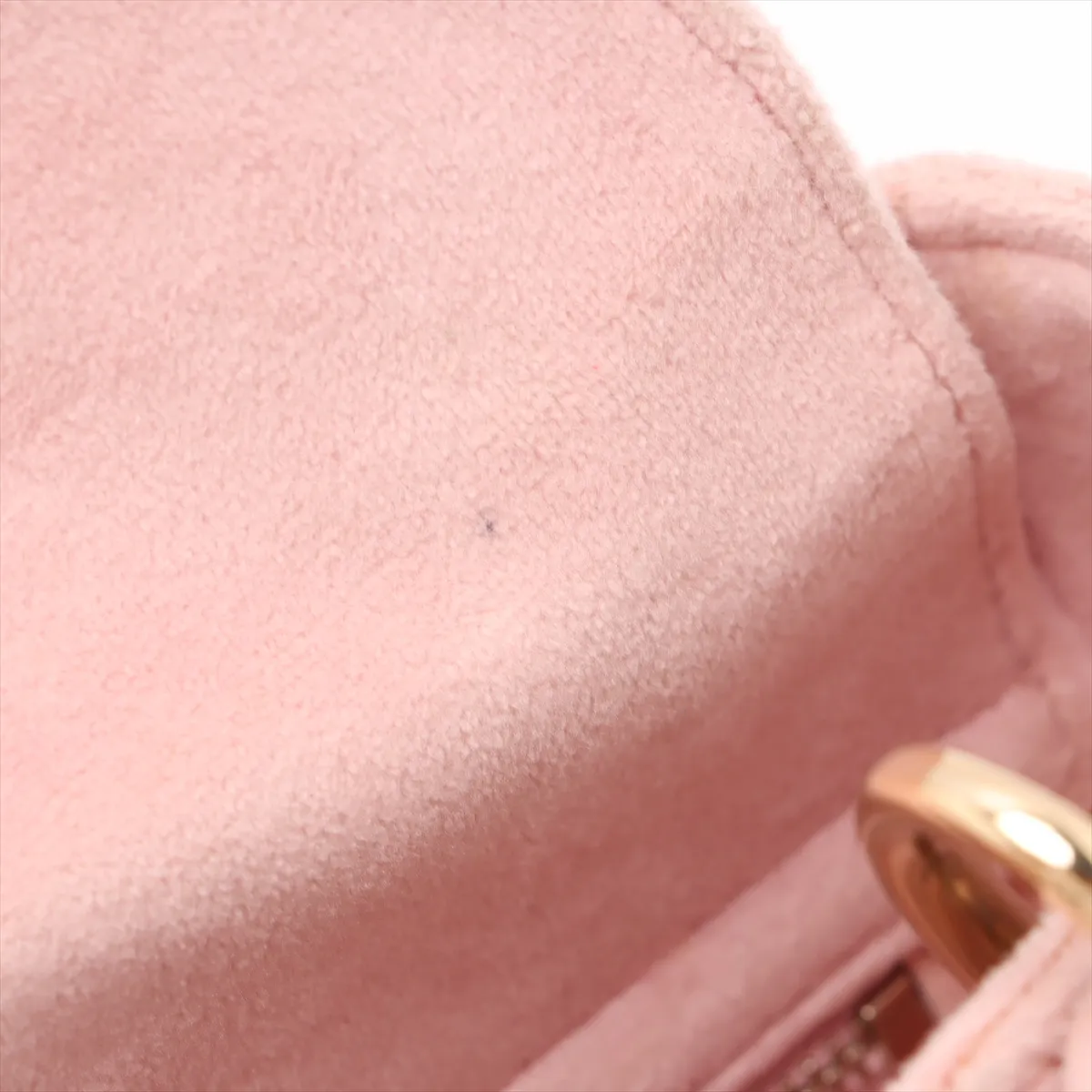 Cannage Lady Dior Mini Velor 2WAY Handbag Pink — view 15