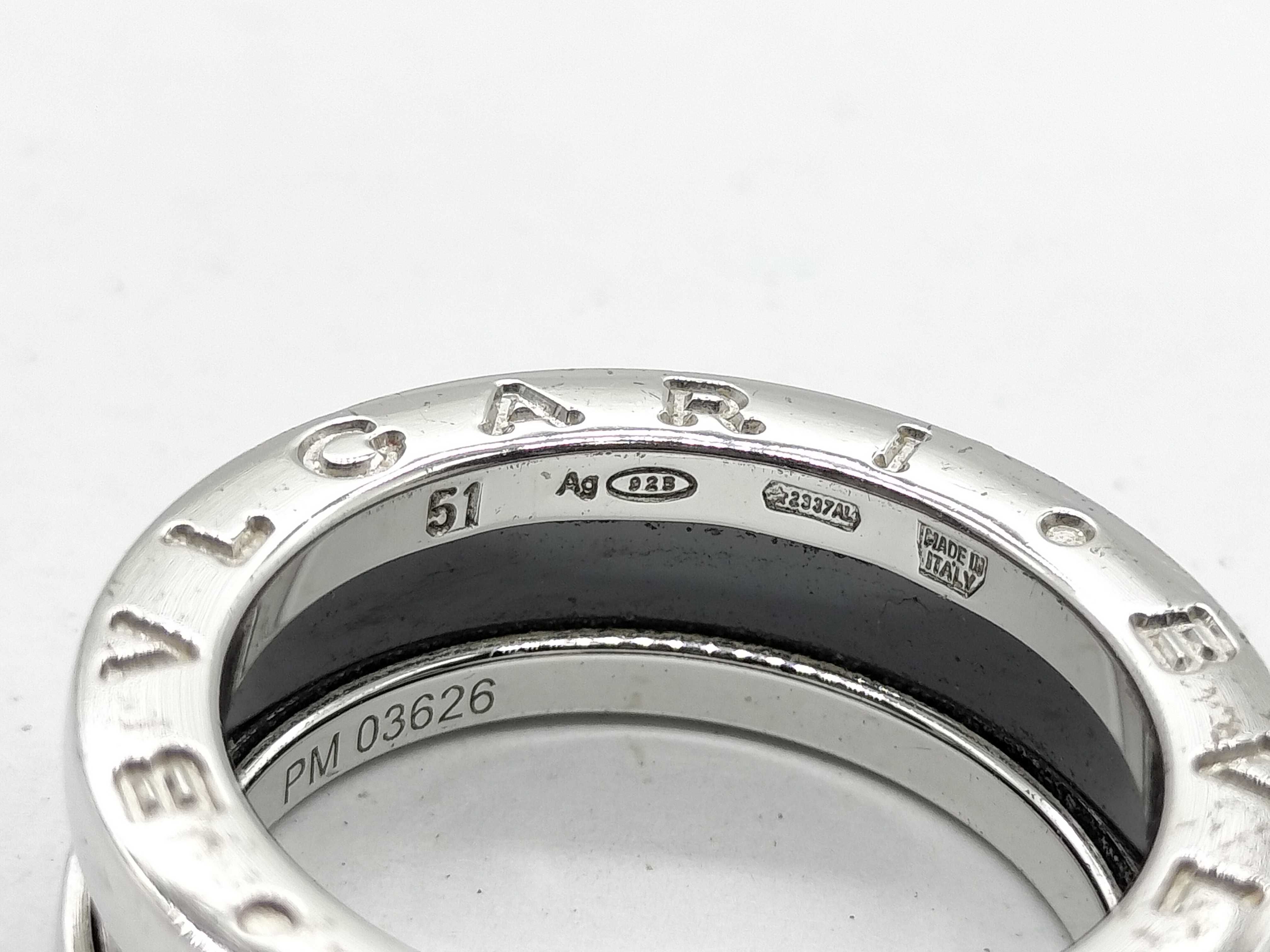 B.zero1 925/Black Ceramic 6.4g Save the Children Ring — view 6