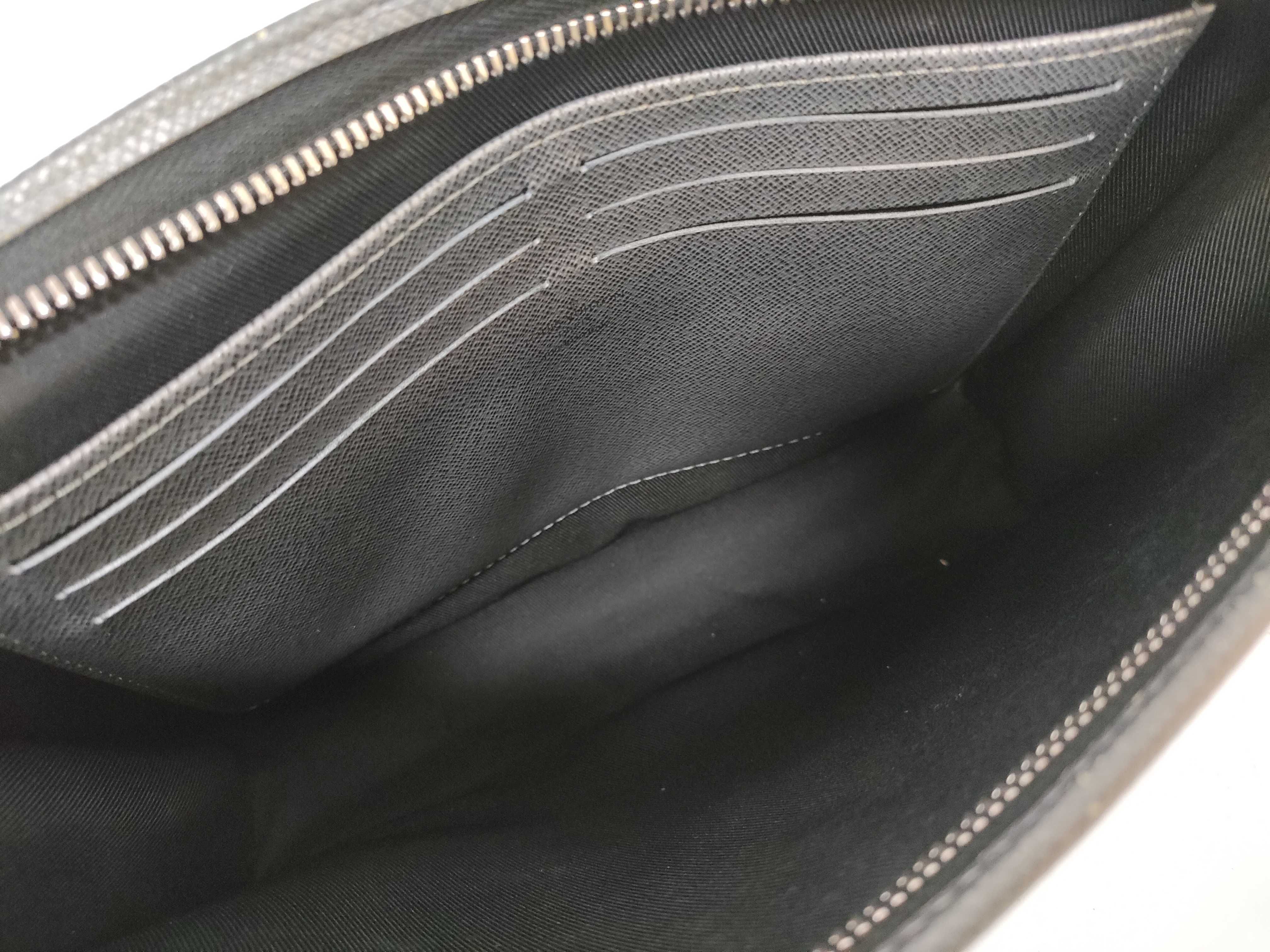 Monogram Eclipse Pochette Voyage Clutch Bag Black — view 6