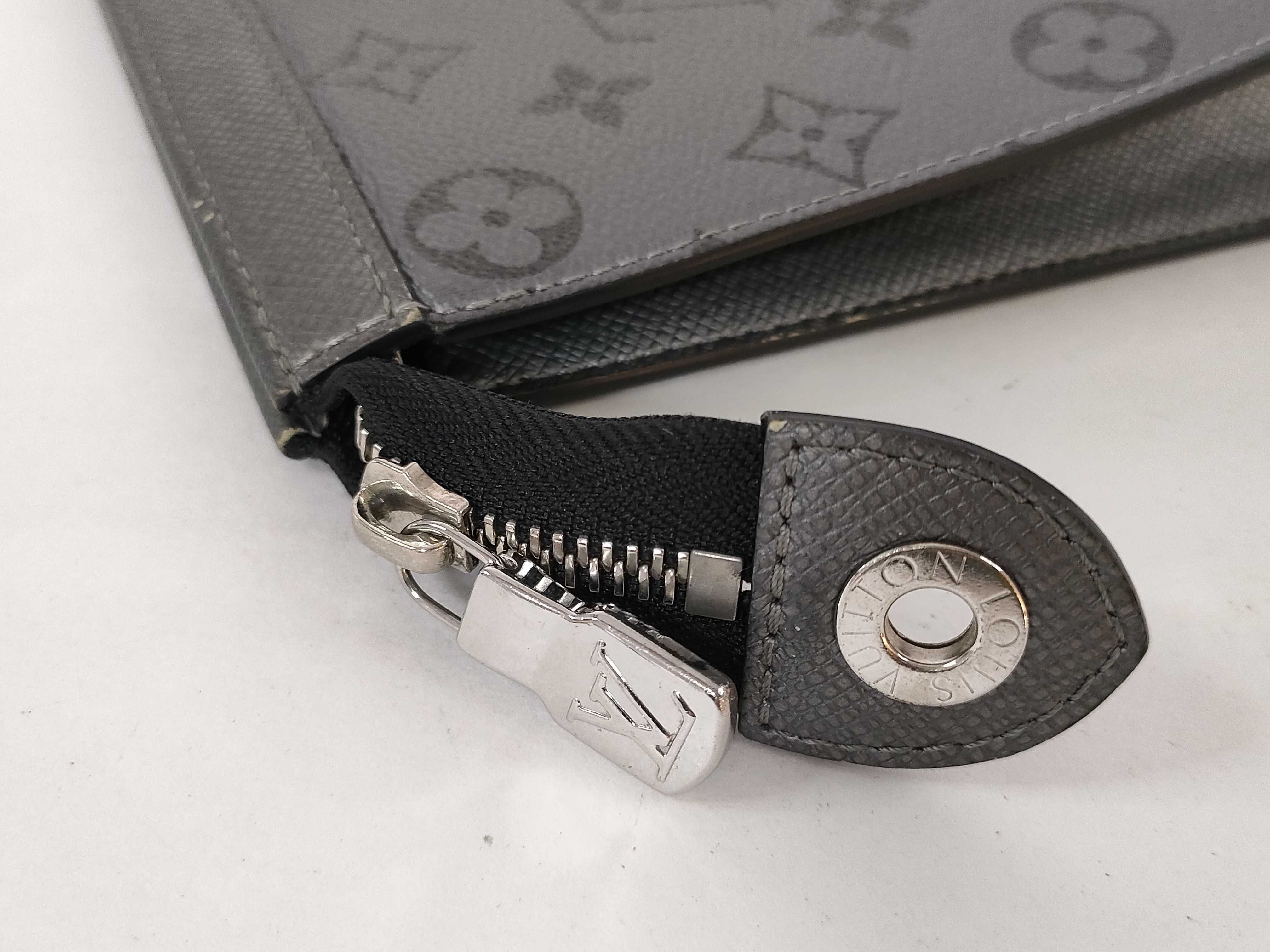Monogram Eclipse Pochette Voyage Clutch Bag Black — view 10