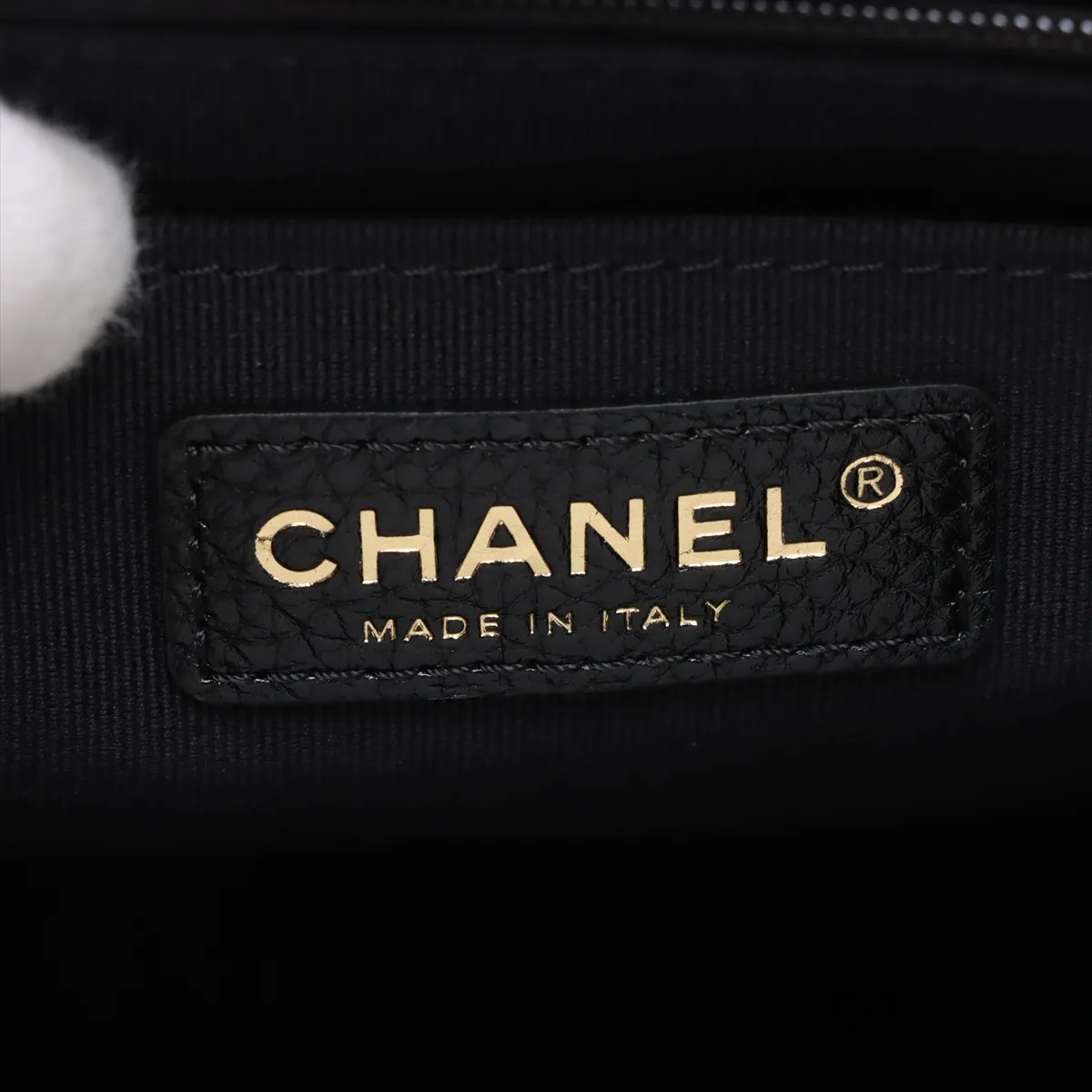 [Individually packaged] Chanel Matelassé Caviar Skin Single Flap Double Chain Bag, Black with Gold Hardware, P5PT6H51, Random Plate — view 10