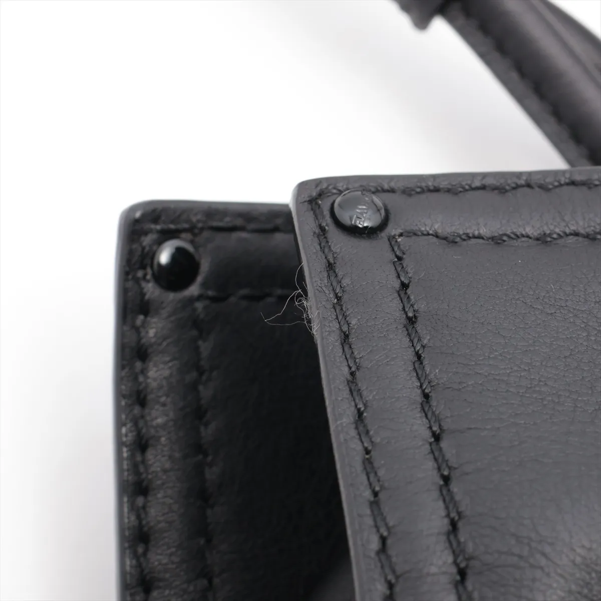 leather tote bag black — view 12
