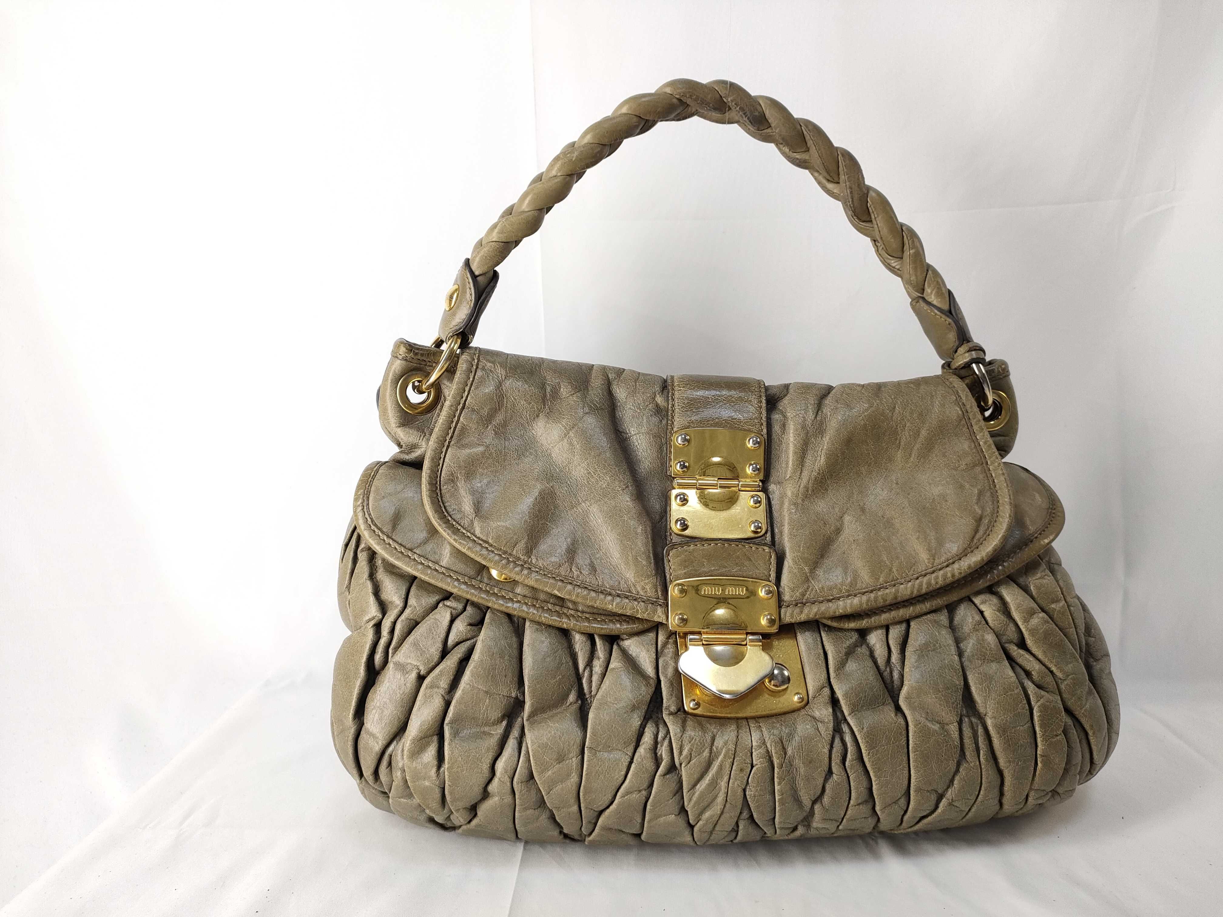 Matelassé 2-way Leather Hand/Shoulder Bag (White Tag 194)