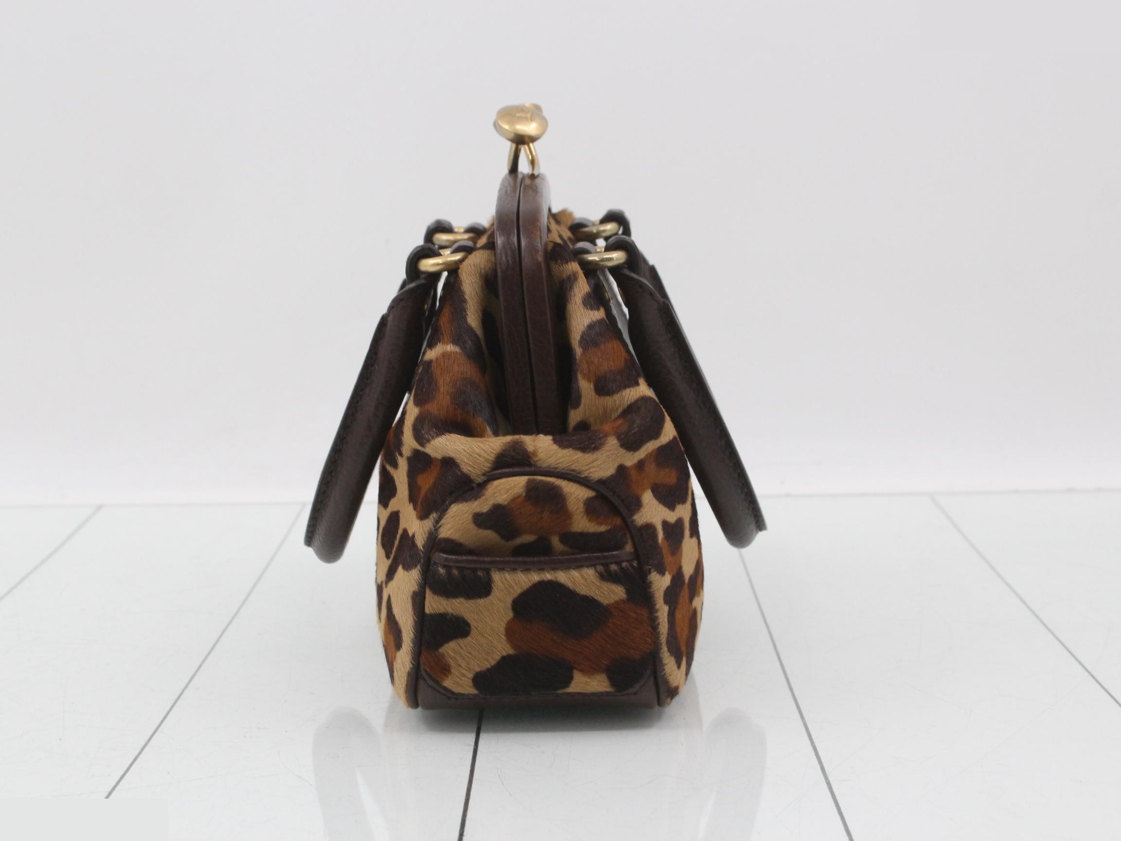Other lines: Bags & Handbags, Leopard print, Calfskin, Clasp closure — view 3