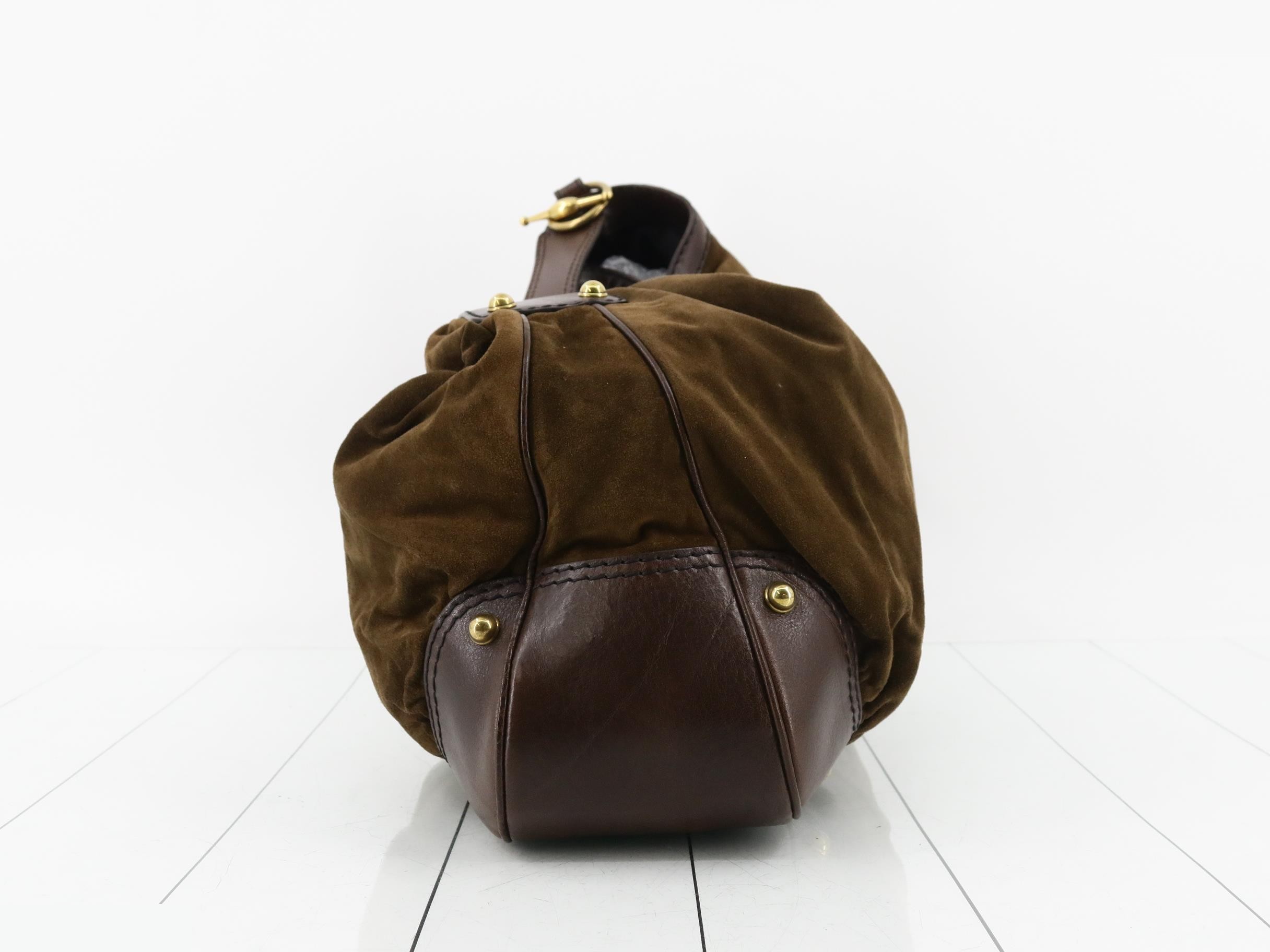 Horsebit Suede Shoulder Bag — view 3
