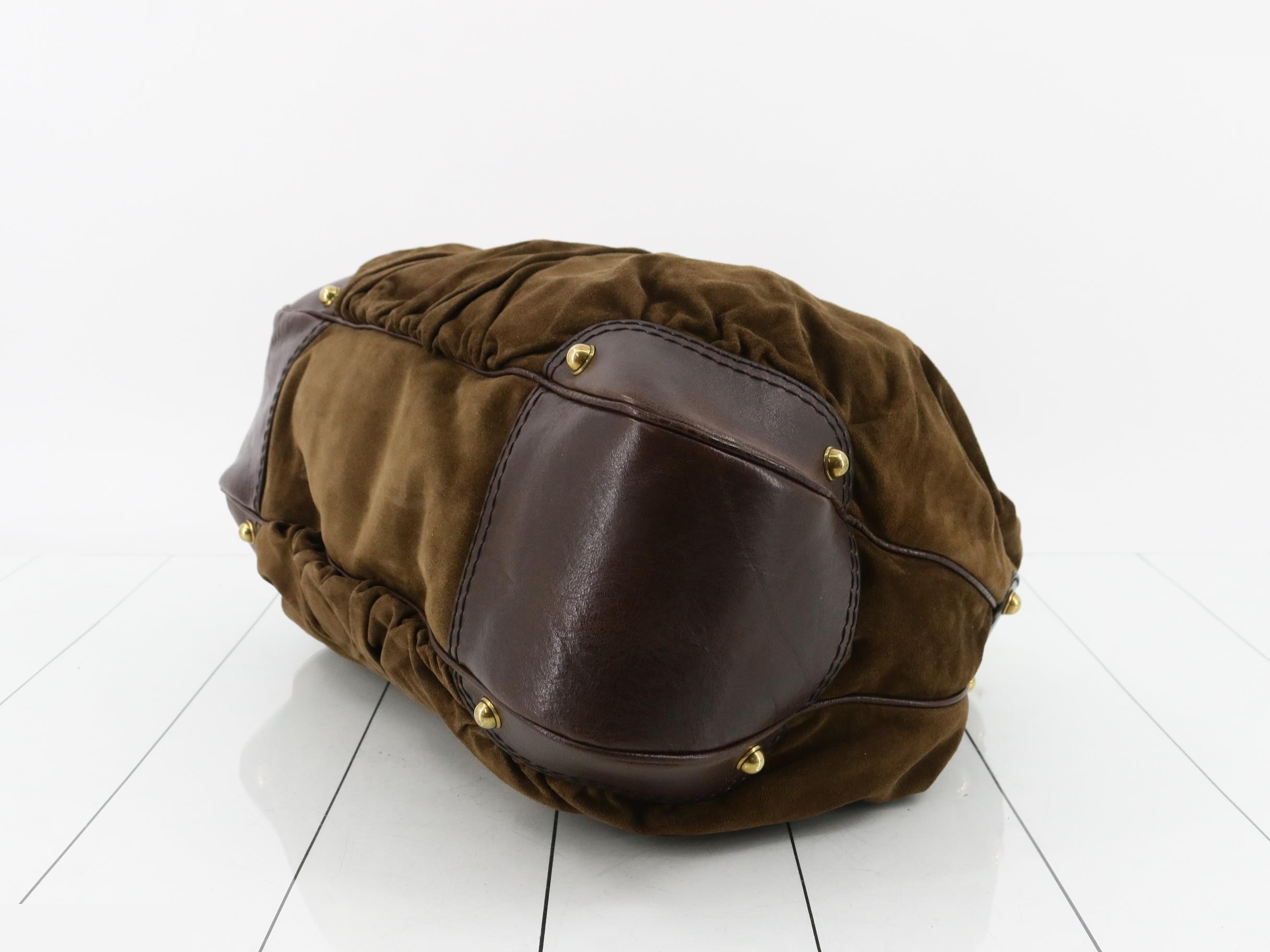 Horsebit Suede Shoulder Bag — view 6