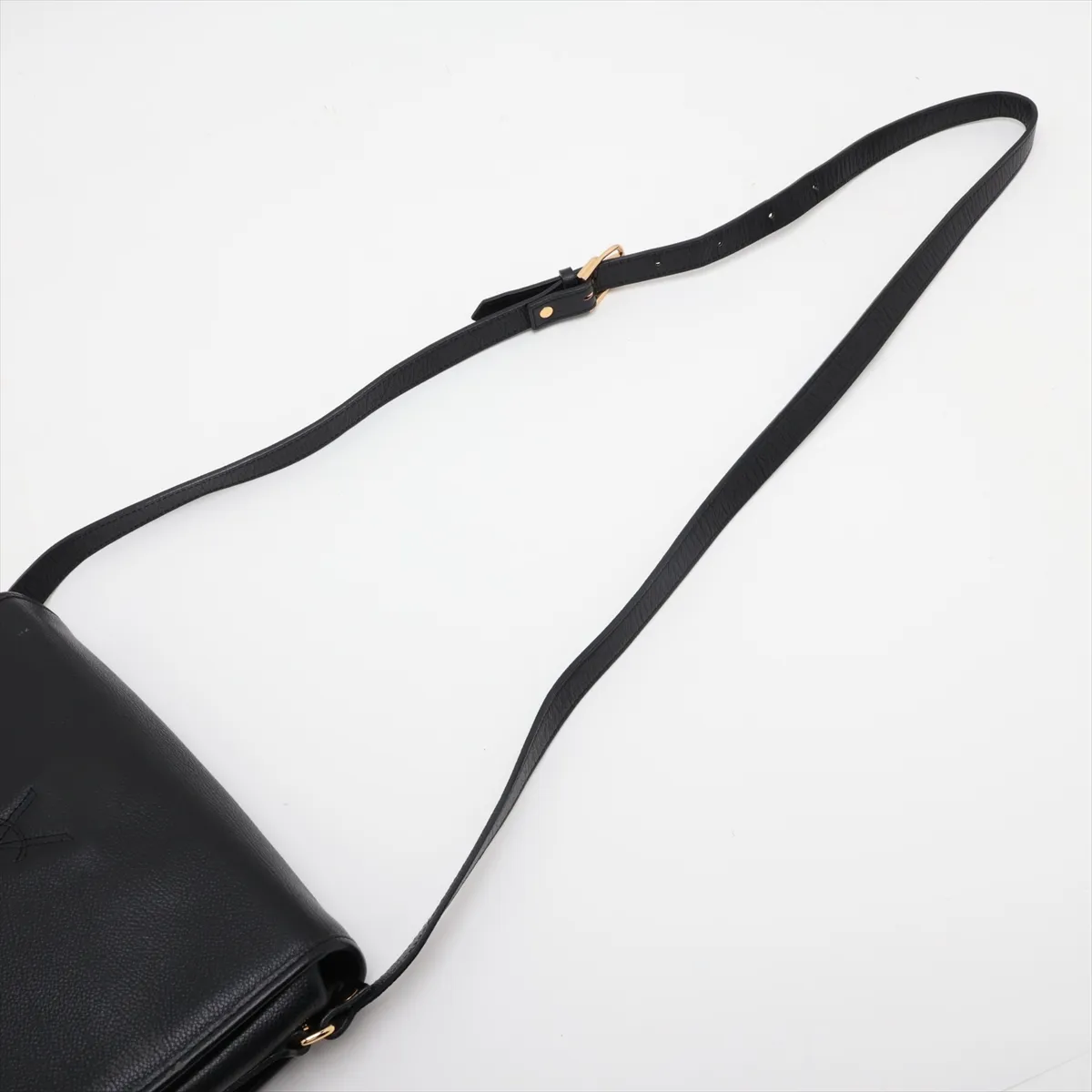 Cassandra Leather Shoulder Bag, Black — view 5