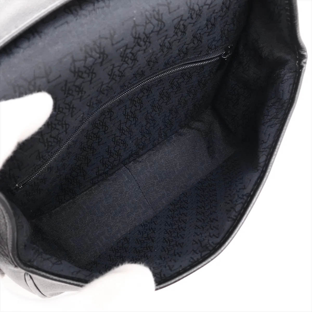 Cassandra Leather Shoulder Bag, Black — view 6