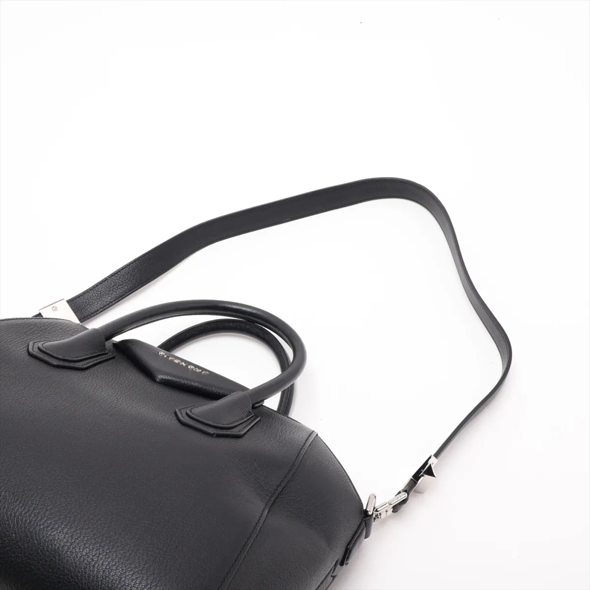 Antigona Leather 2-Way Handbag, Black — view 7