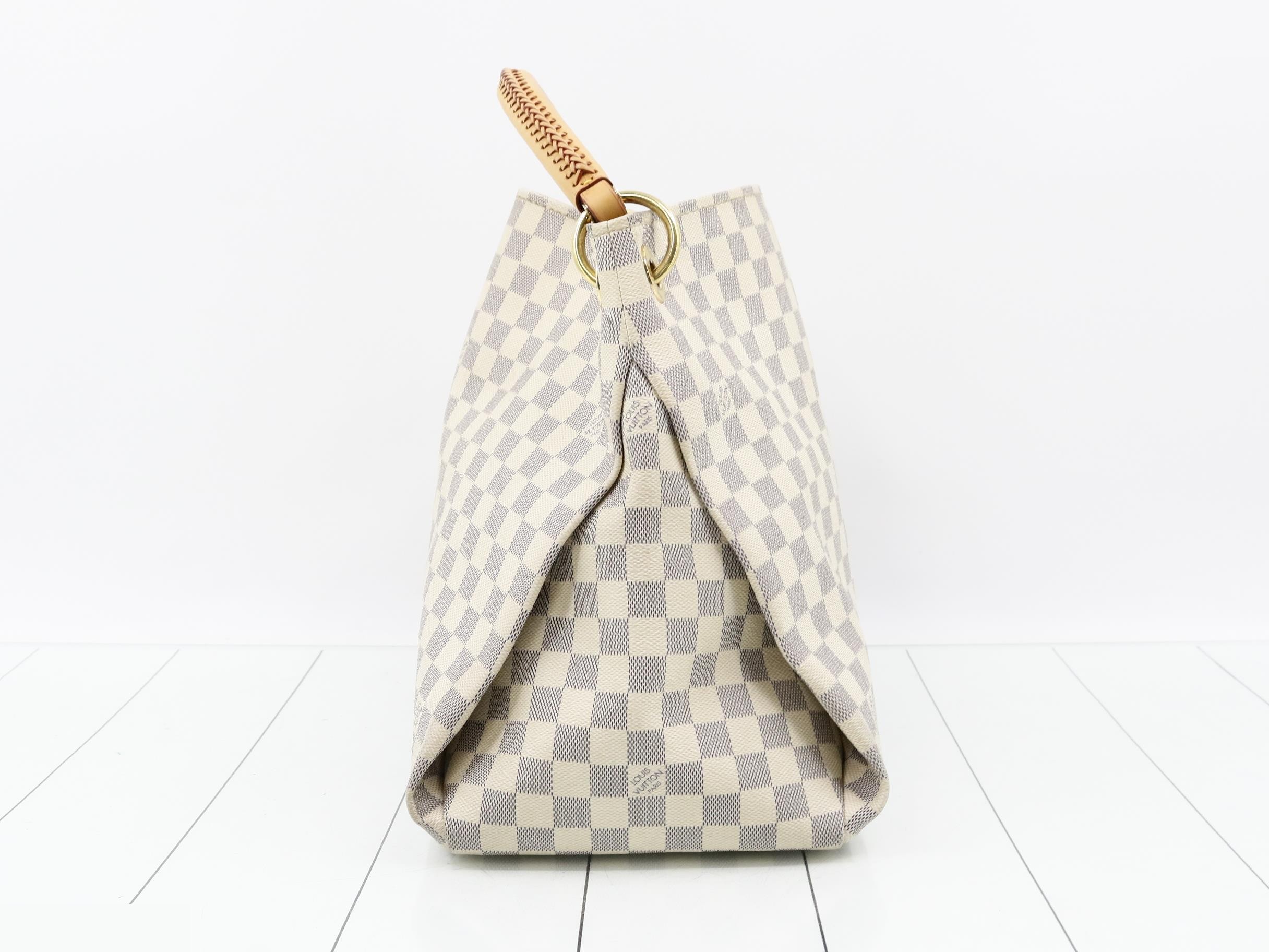 Damier Azur Artsy MM Tote Bag — view 3