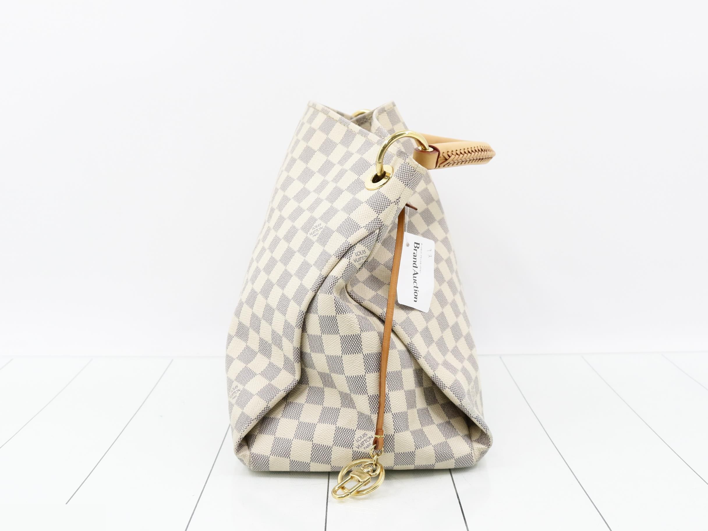 Damier Azur Artsy MM Tote Bag — view 4