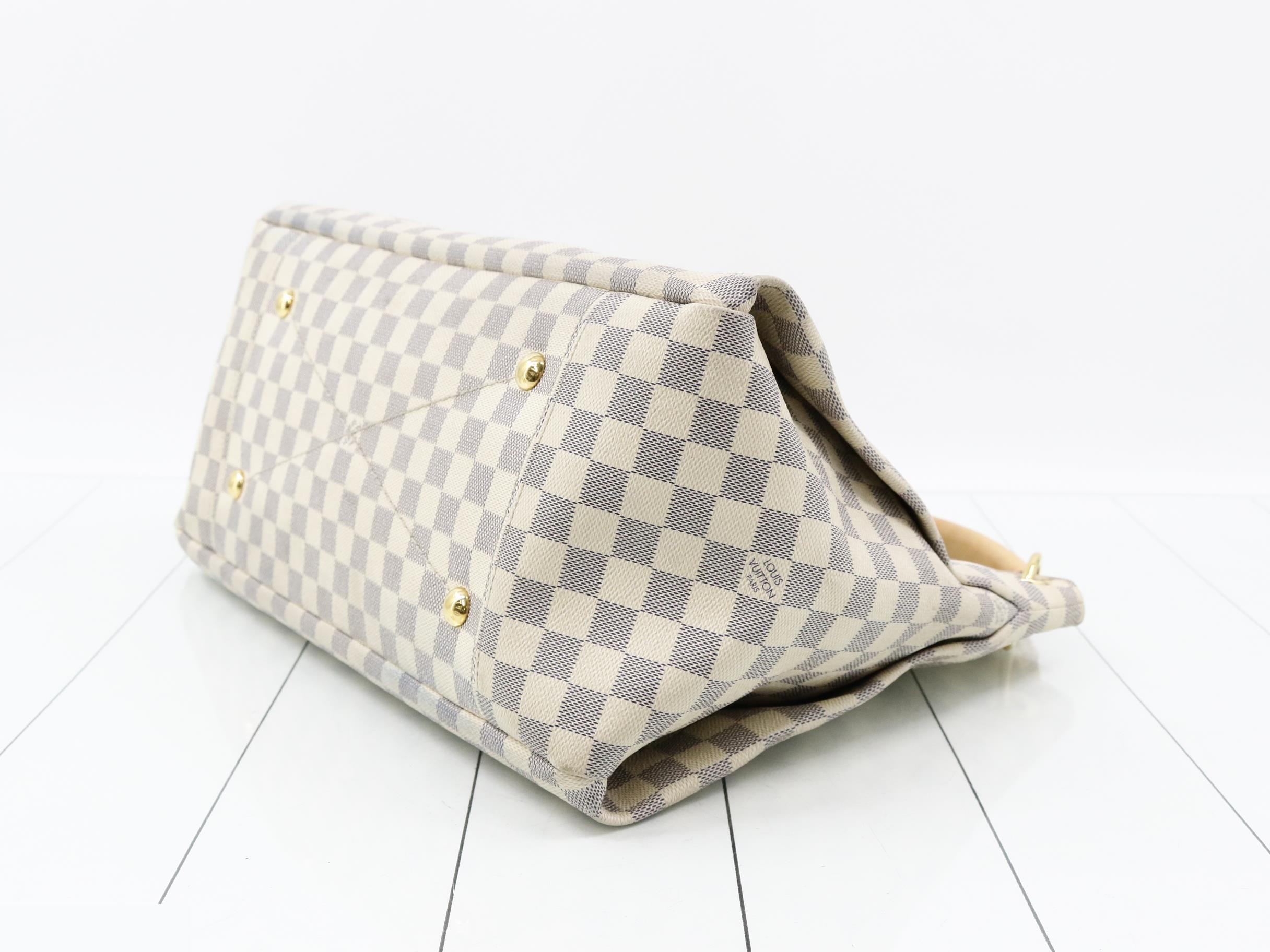 Damier Azur Artsy MM Tote Bag — view 6