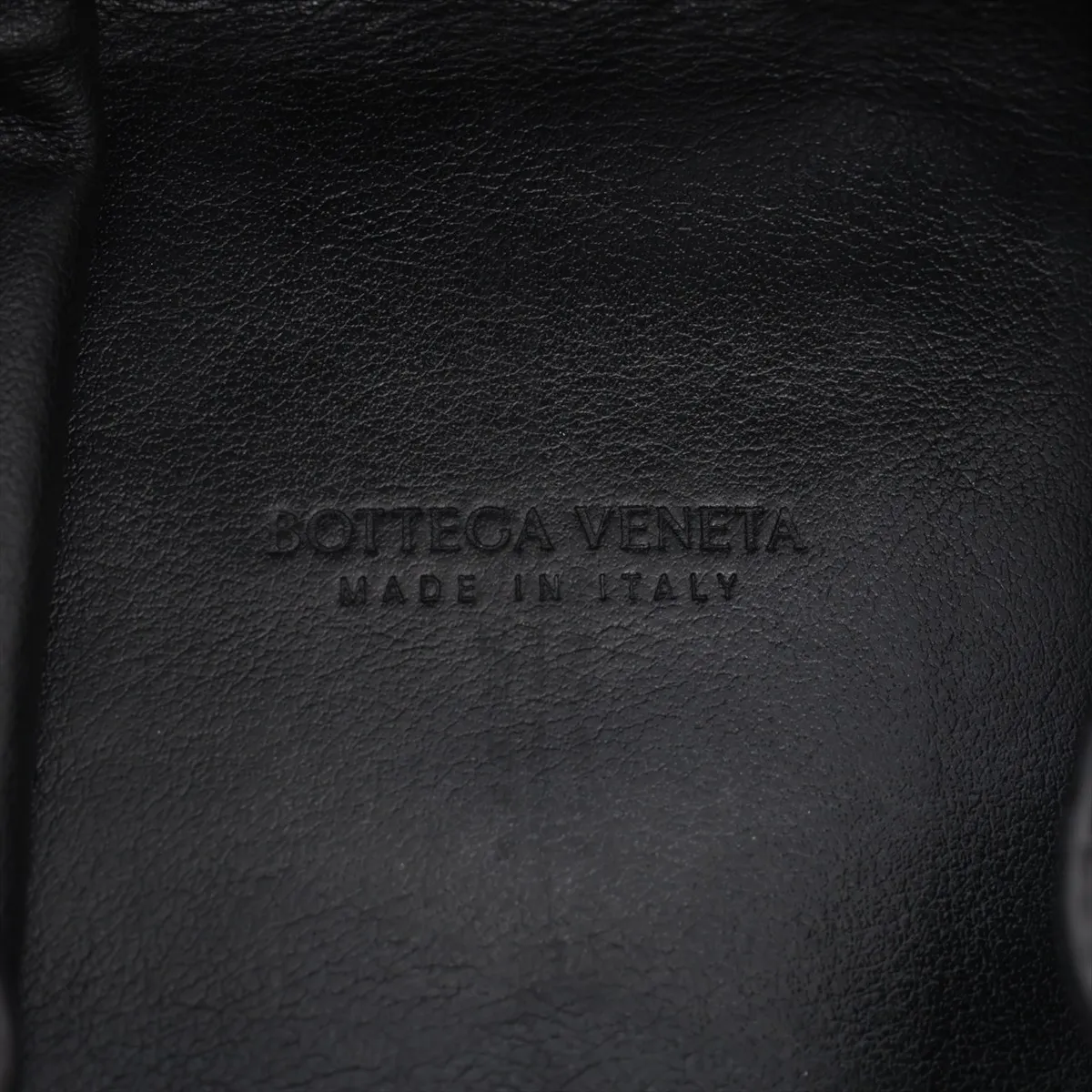 Intrecciato Leather Coin Case, Black — view 4
