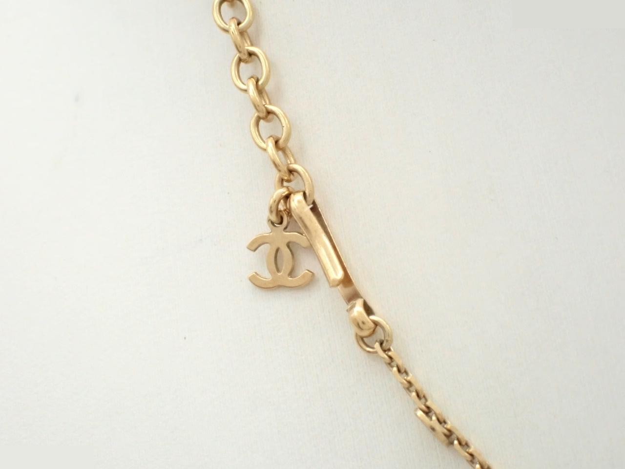 Coco Mark Necklace, with small beads, chain approximately 47cm long. — view 2