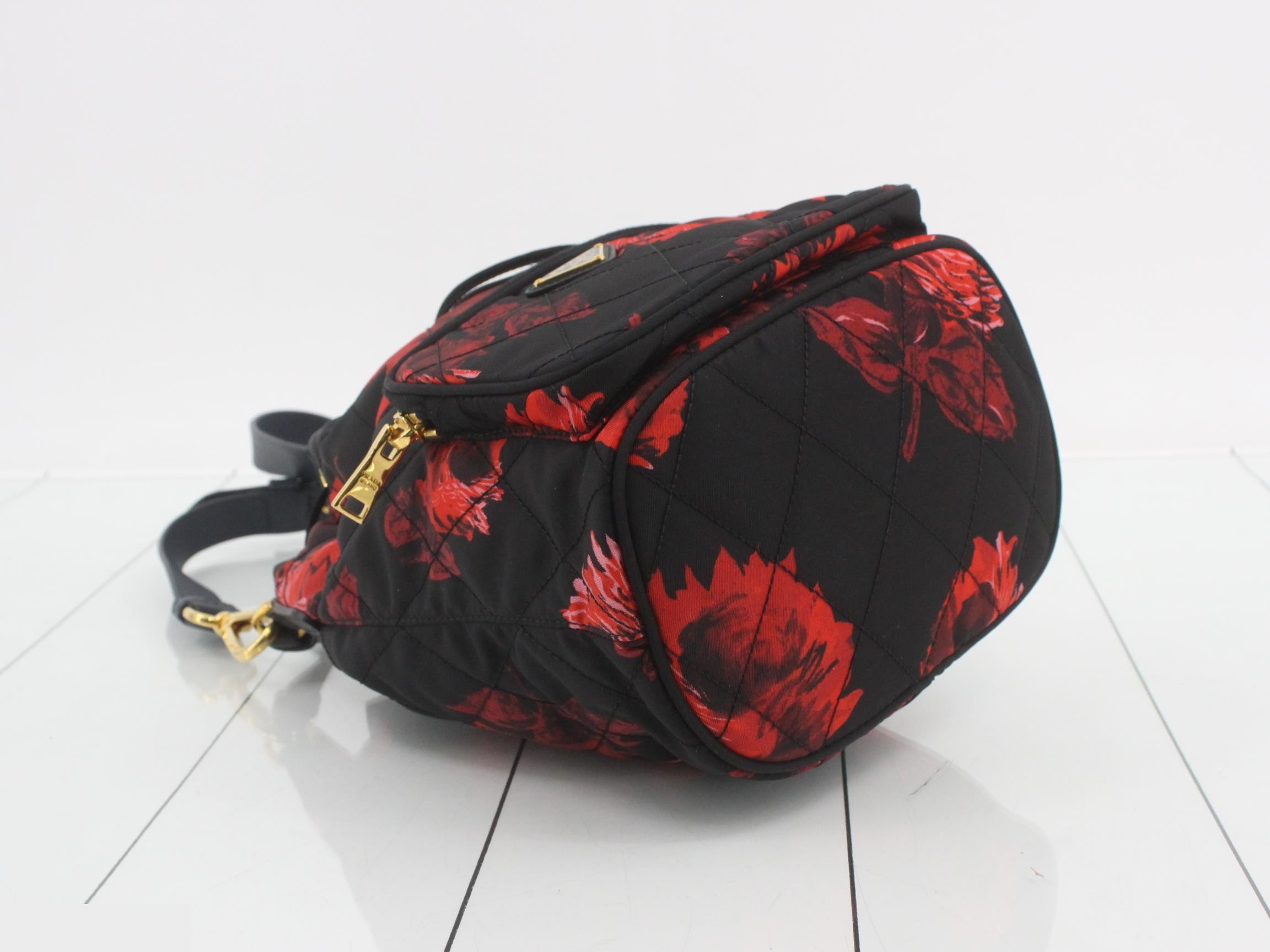 floral drawstring shoulder bag — view 5